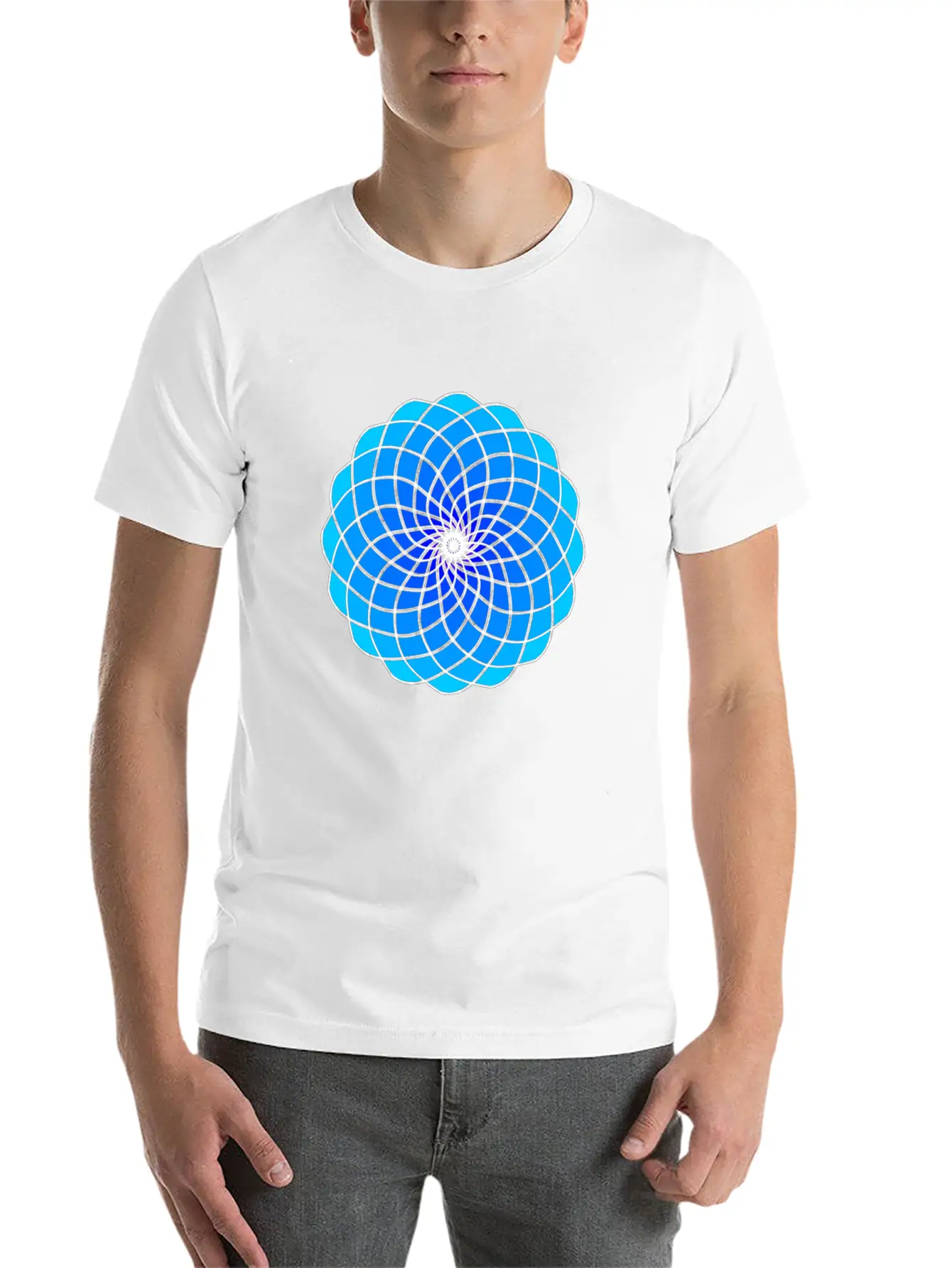 Aqua Mandala Unisex Casual T-Shirt – Clean Design For Daily Comfort