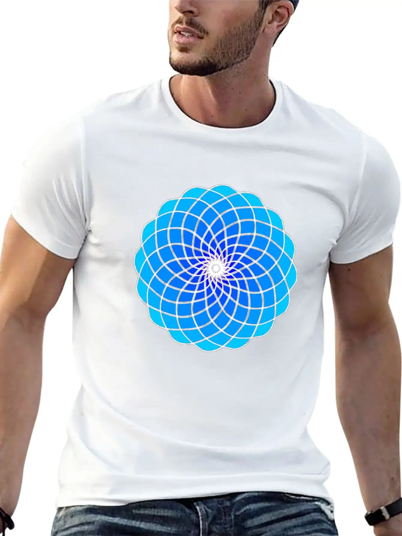 Aqua Mandala Unisex Casual T-Shirt – Clean Design For Daily Comfort