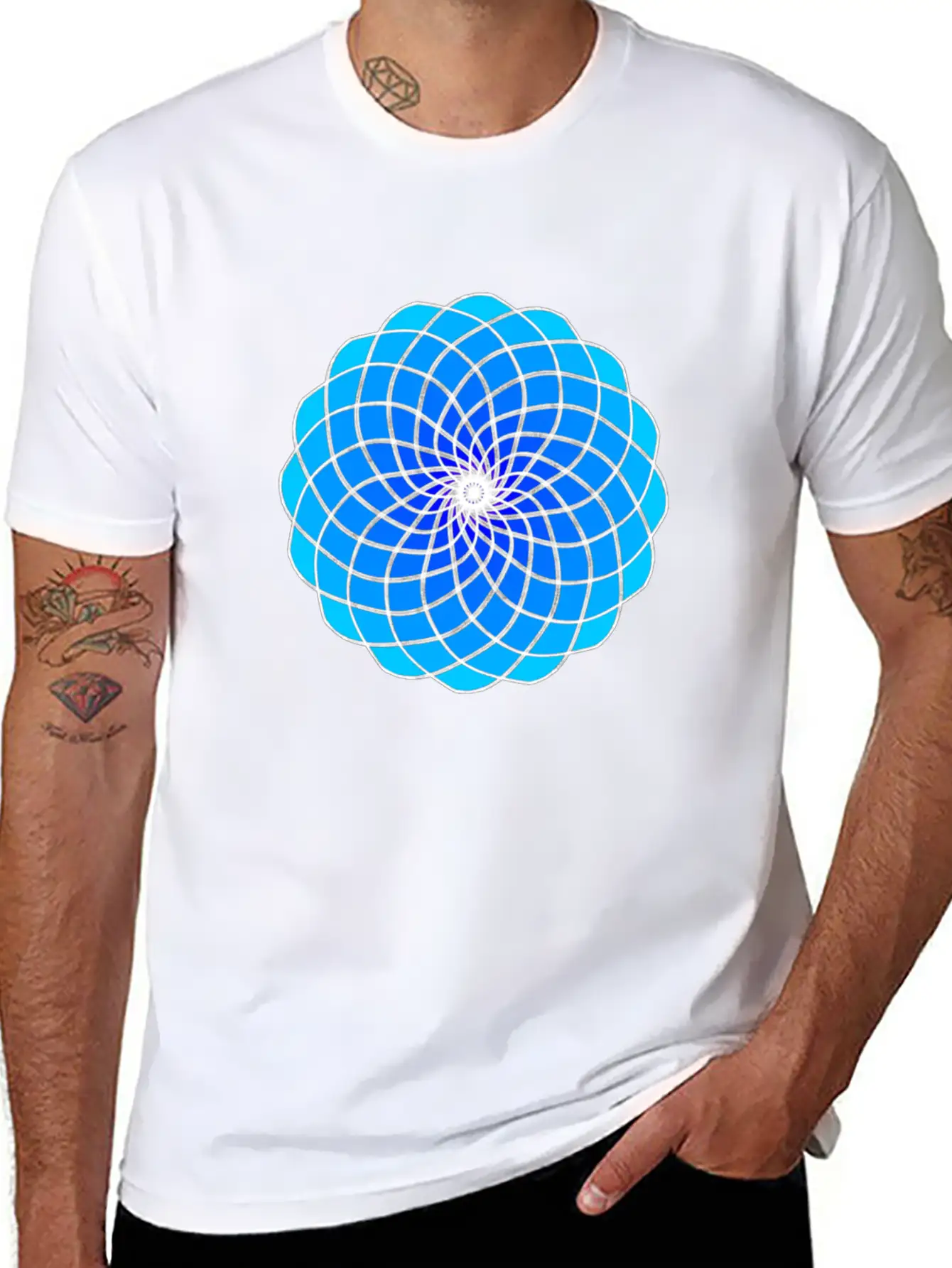 Aqua Mandala Unisex Casual T-Shirt – Clean Design For Daily Comfort