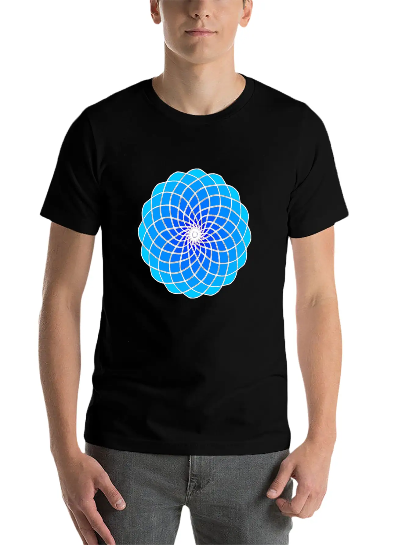 Aqua Mandala Unisex Casual T-Shirt – Clean Design For Daily Comfort