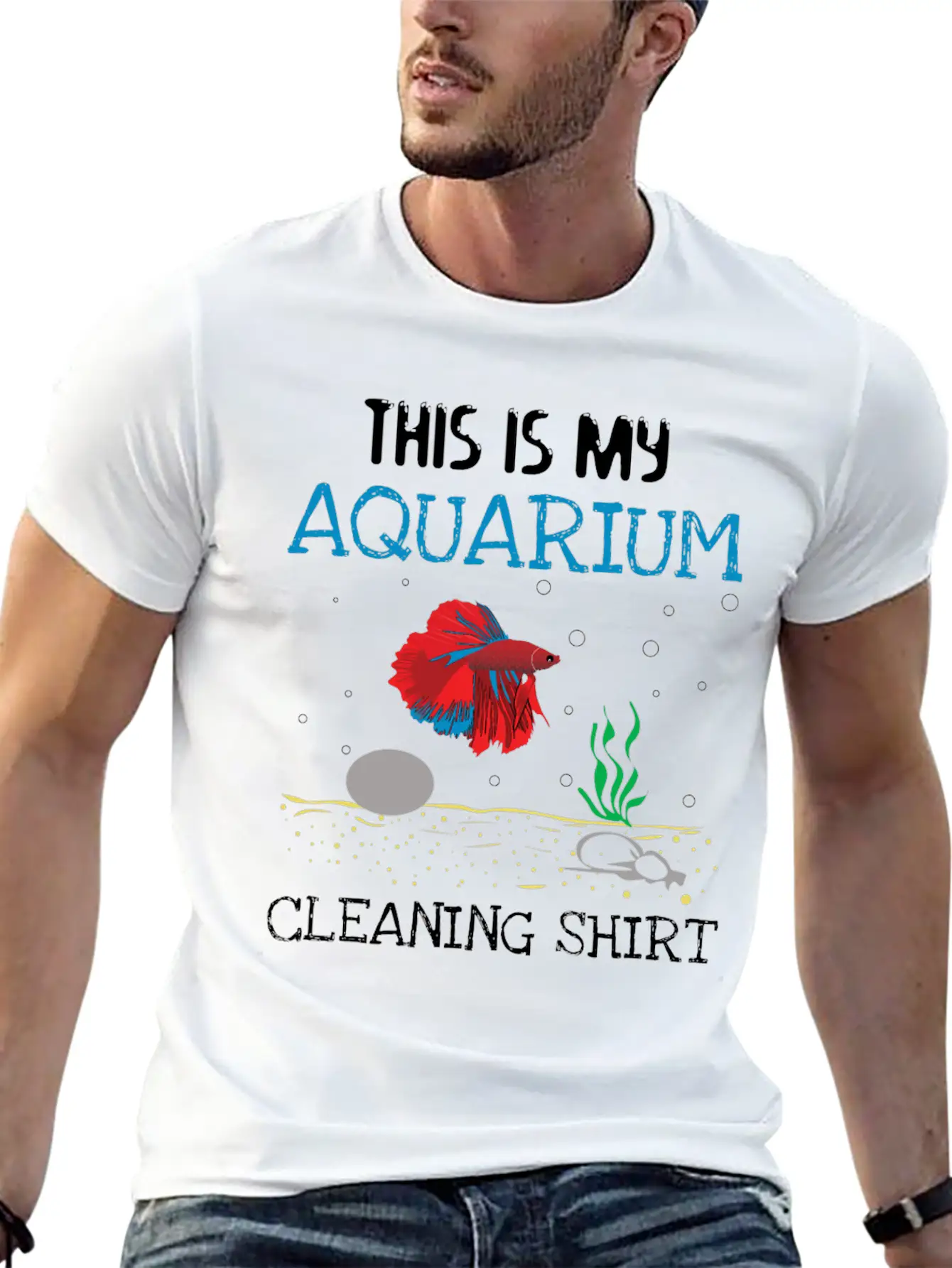 Aquarium Cleaning Shirt Unisex Casual T-Shirt – Clean Design For Daily Comfort
