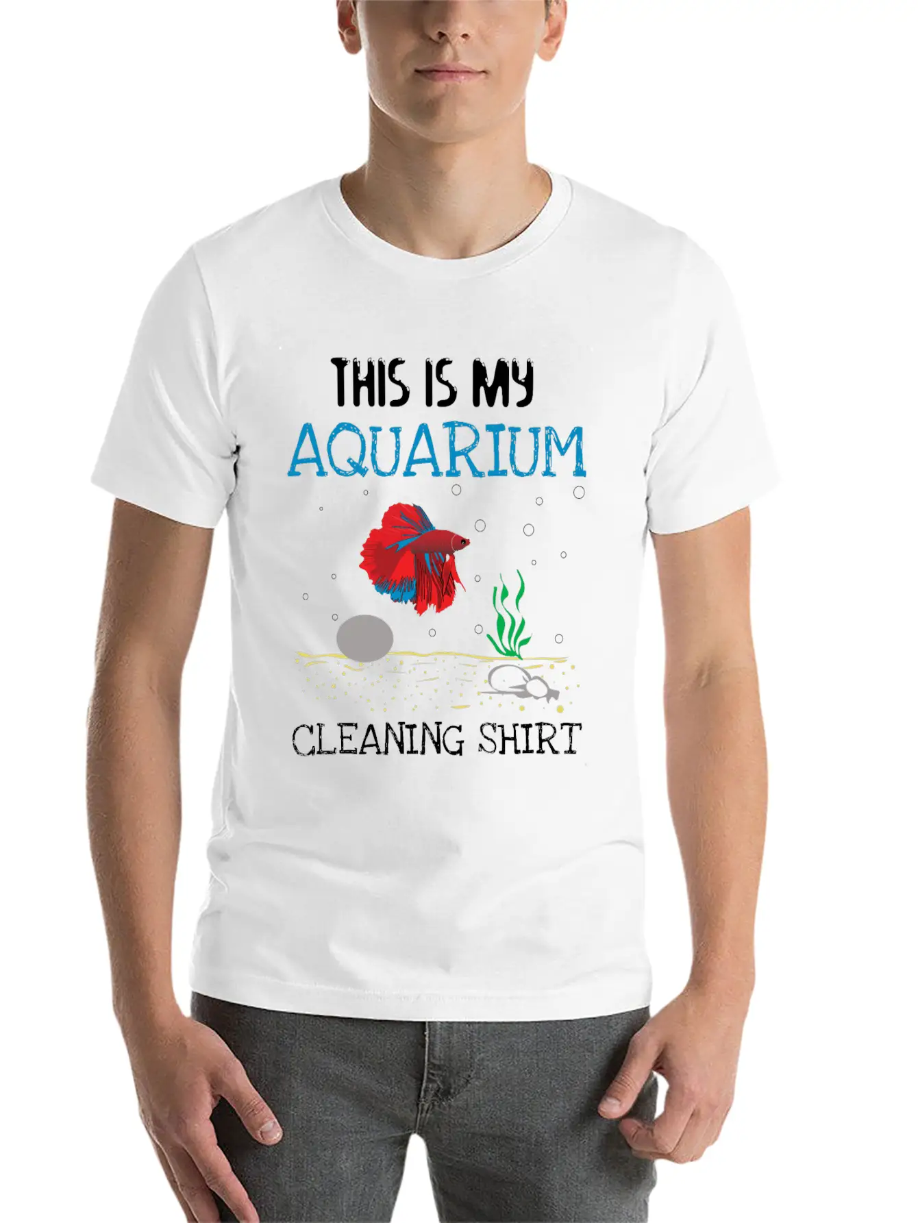 Aquarium Cleaning Shirt Unisex Casual T-Shirt – Clean Design For Daily Comfort
