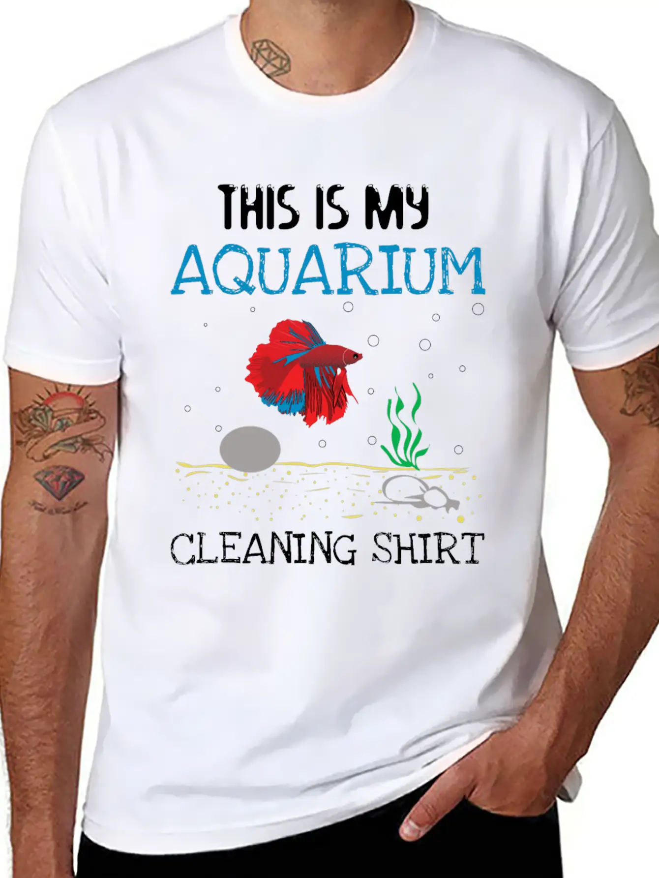 Aquarium Cleaning Shirt Unisex Casual T-Shirt – Clean Design For Daily Comfort
