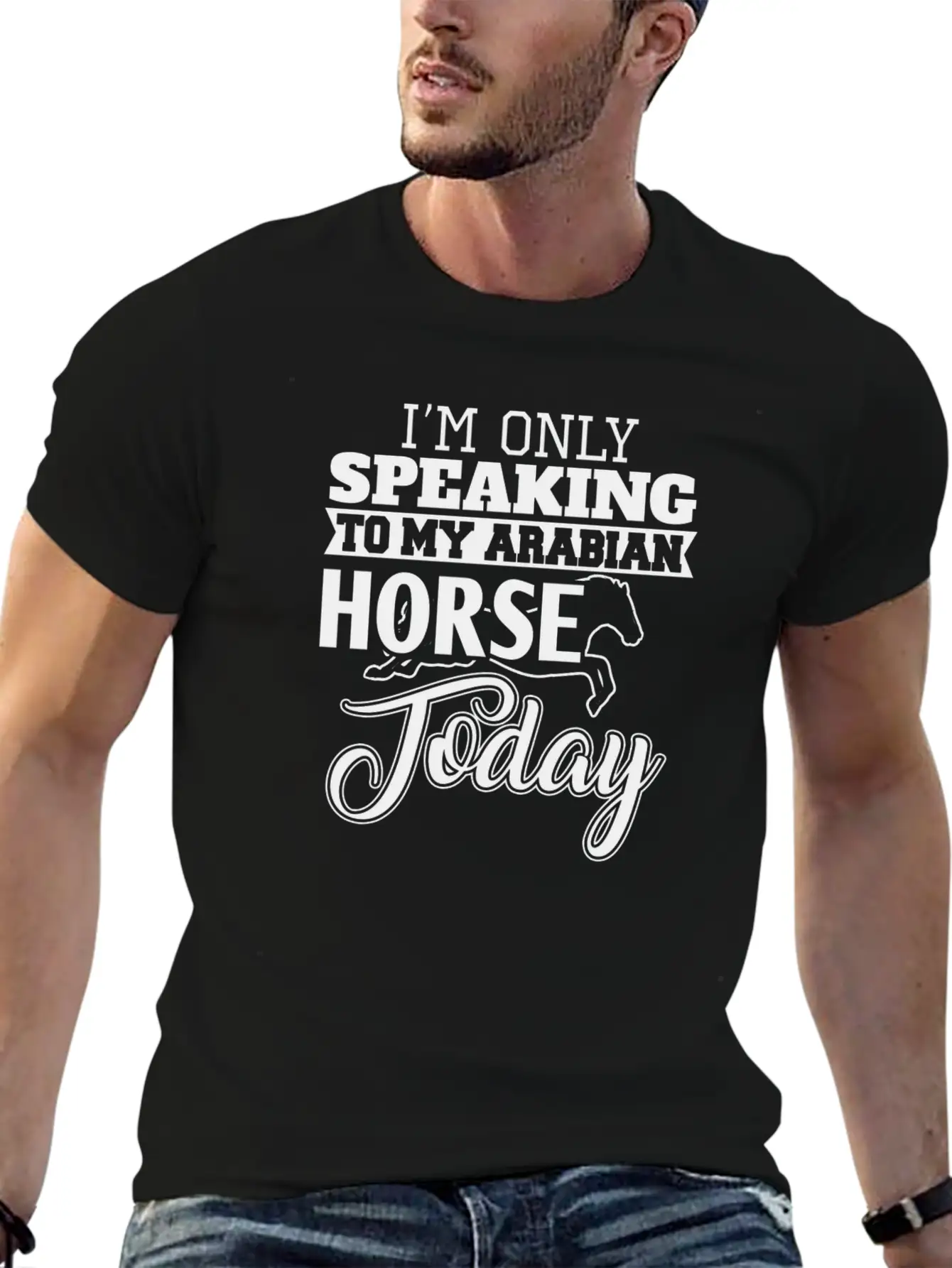 Arabian Horse Classic Fit Graphic Tee For Daily Comfort – Unisex Cotton Shirt