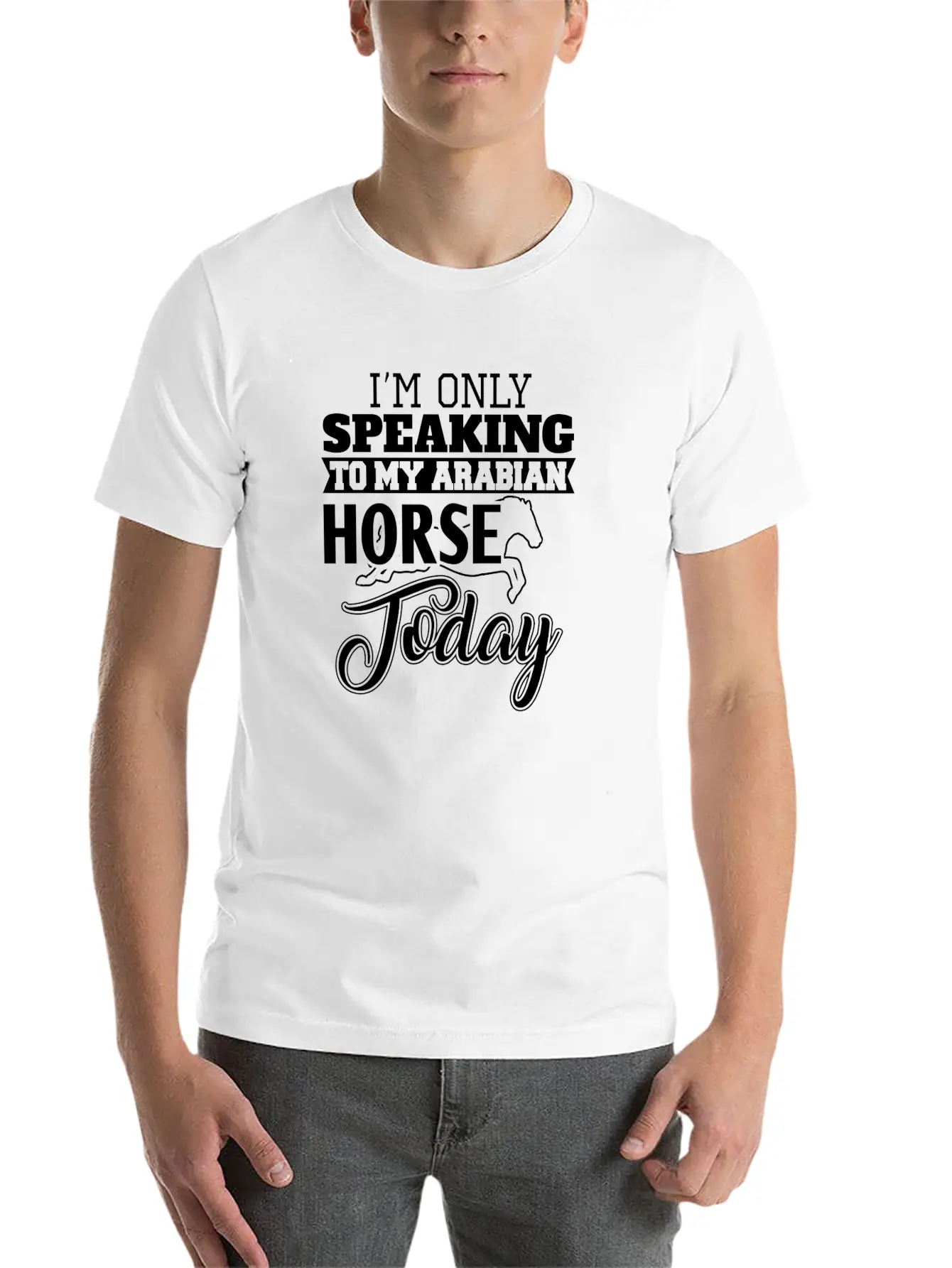 Arabian Horse Classic Fit Graphic Tee For Daily Comfort – Unisex Cotton Shirt