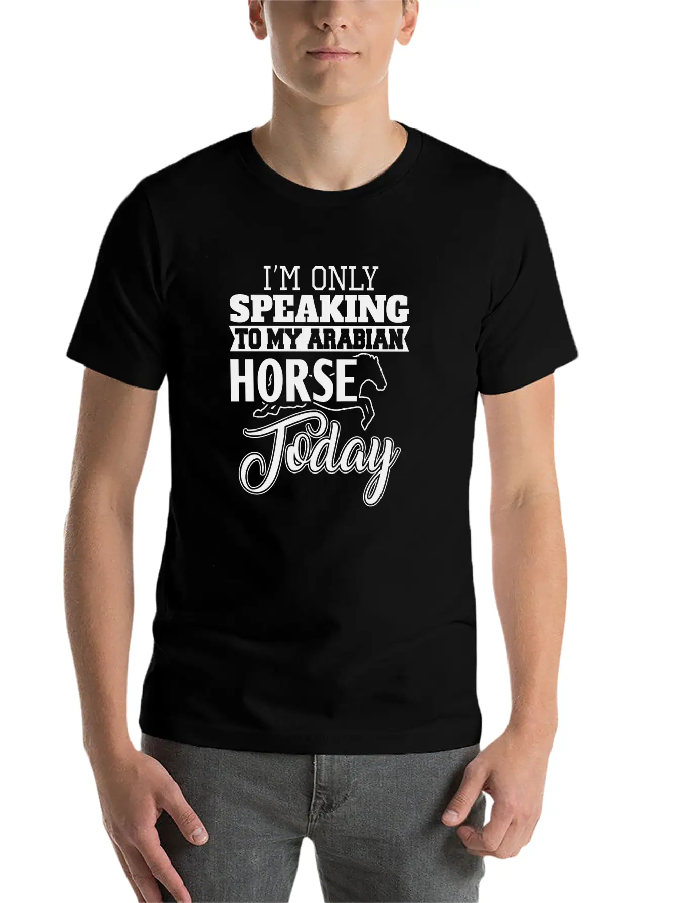 Arabian Horse Classic Fit Graphic Tee For Daily Comfort – Unisex Cotton Shirt