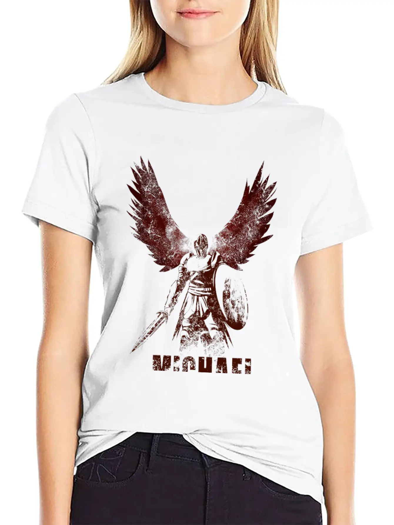 Archangel Michael Lightweight Cotton T-Shirt – Daily Comfort Graphic Shirt