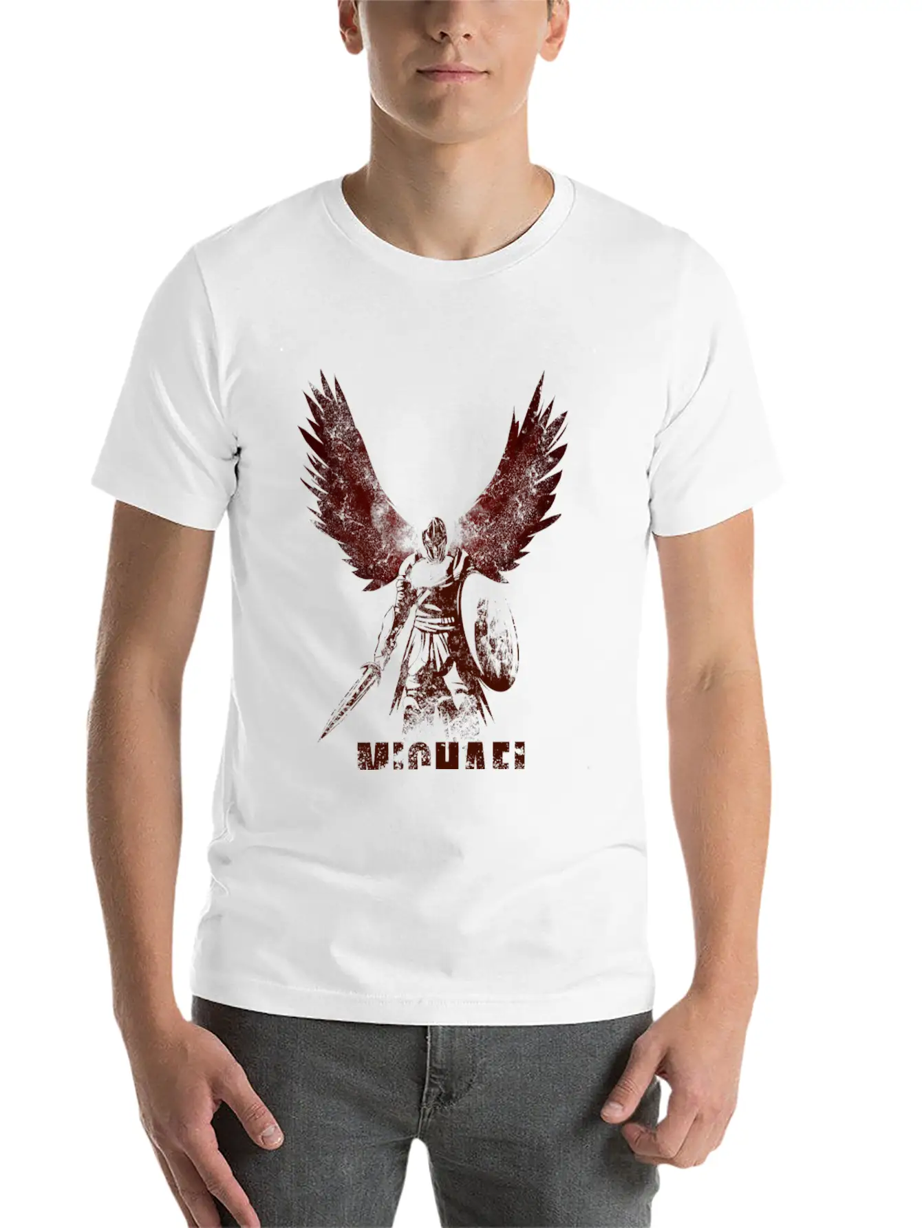 Archangel Michael Lightweight Cotton T-Shirt – Daily Comfort Graphic Shirt