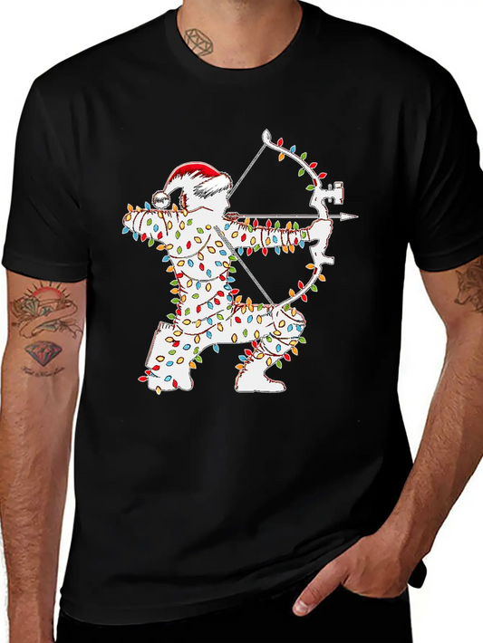 Archer Archery Bow And Arrow Christmas Hat Xmas Unisex Casual T-Shirt – Clean Design For Daily Comfort