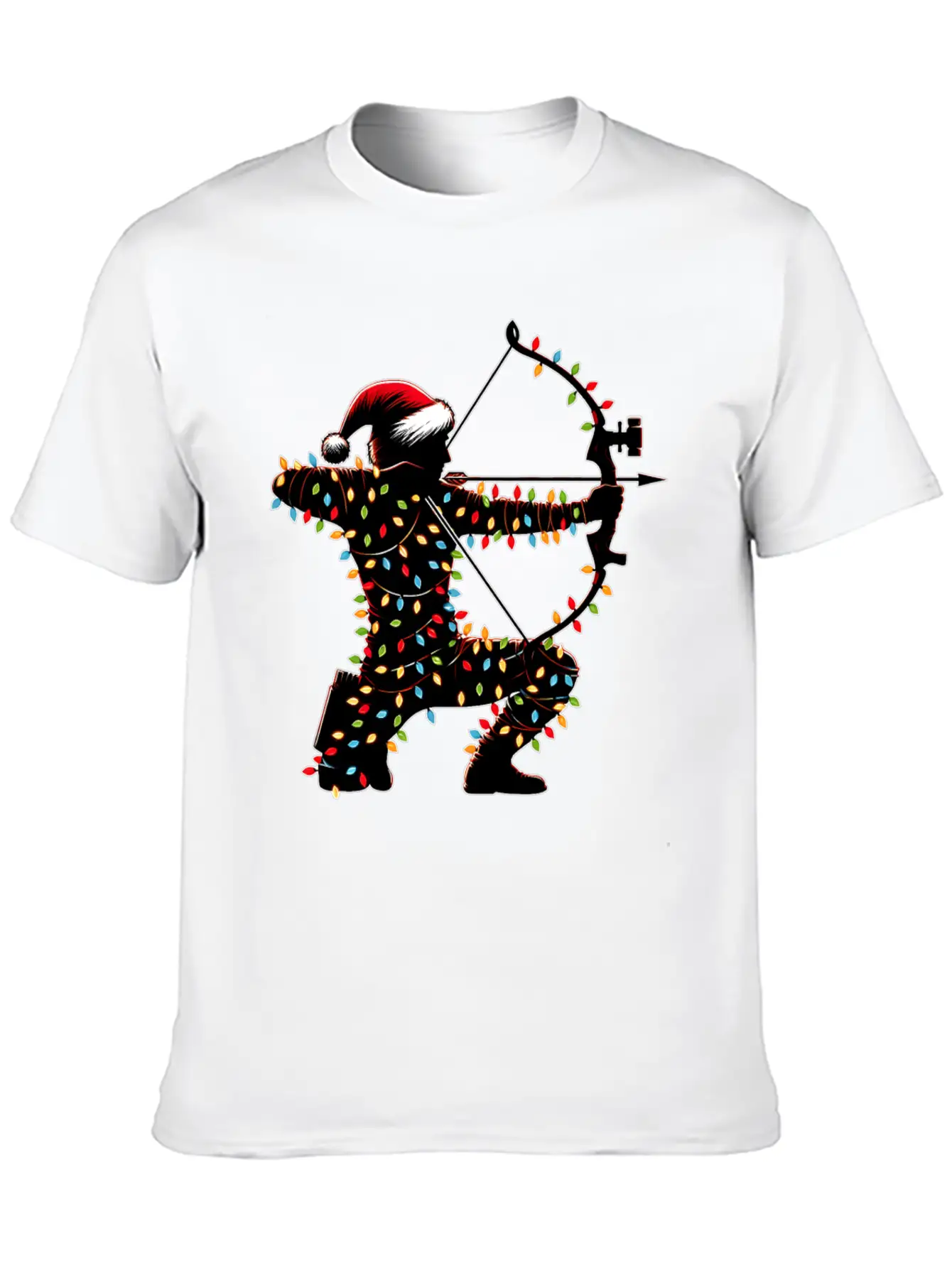 Archer Archery Bow And Arrow Christmas Hat Xmas Unisex Casual T-Shirt – Clean Design For Daily Comfort