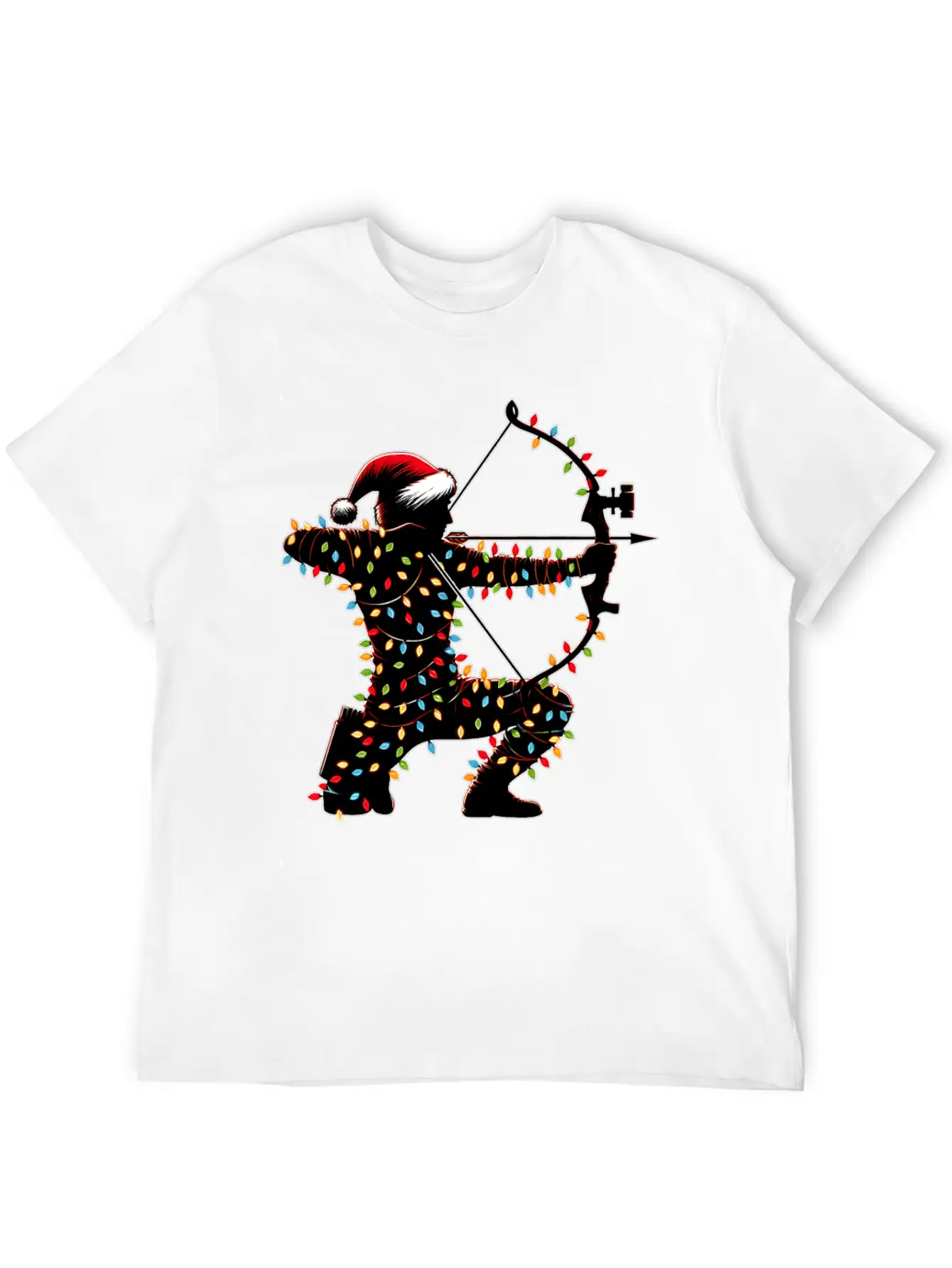 Archer Archery Bow And Arrow Christmas Hat Xmas Unisex Casual T-Shirt – Clean Design For Daily Comfort