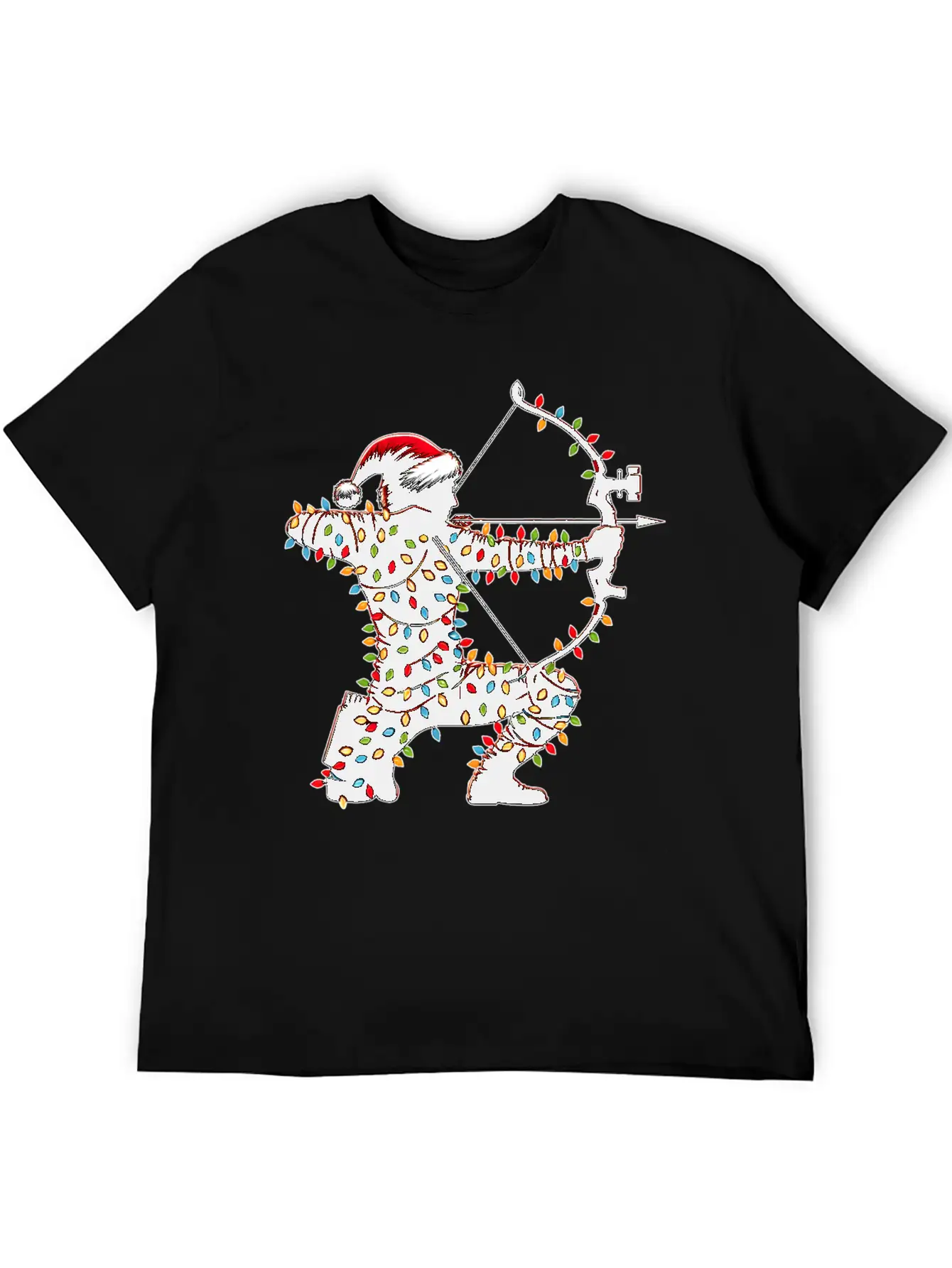 Archer Archery Bow And Arrow Christmas Hat Xmas Unisex Casual T-Shirt – Clean Design For Daily Comfort