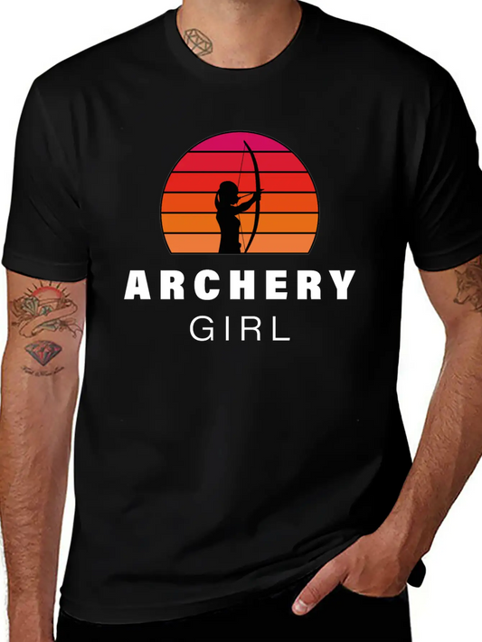 Archer Motif Silhouette Unisex Casual T-Shirt – Clean Design For Daily Comfort