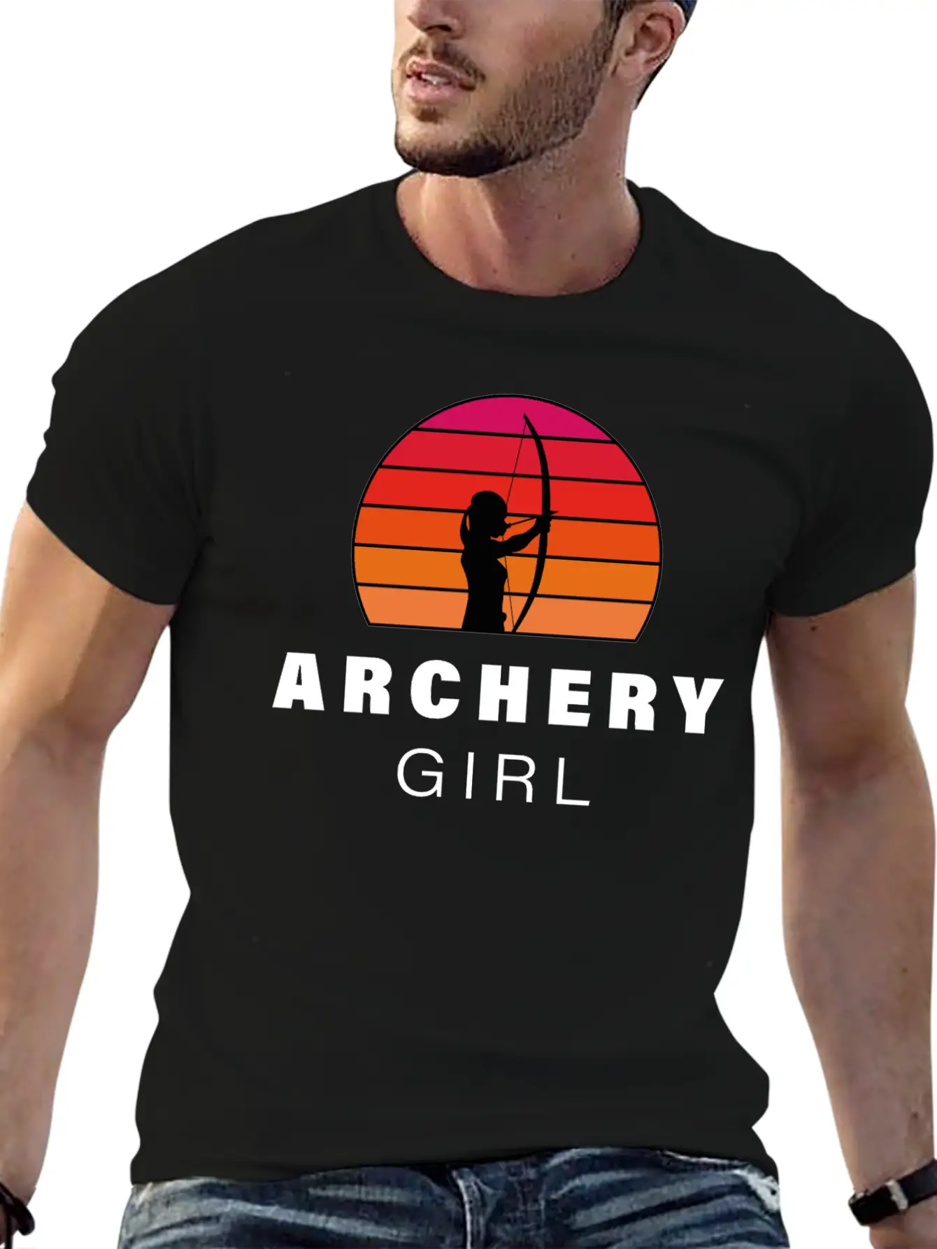 Archer Motif Silhouette Unisex Casual T-Shirt – Clean Design For Daily Comfort