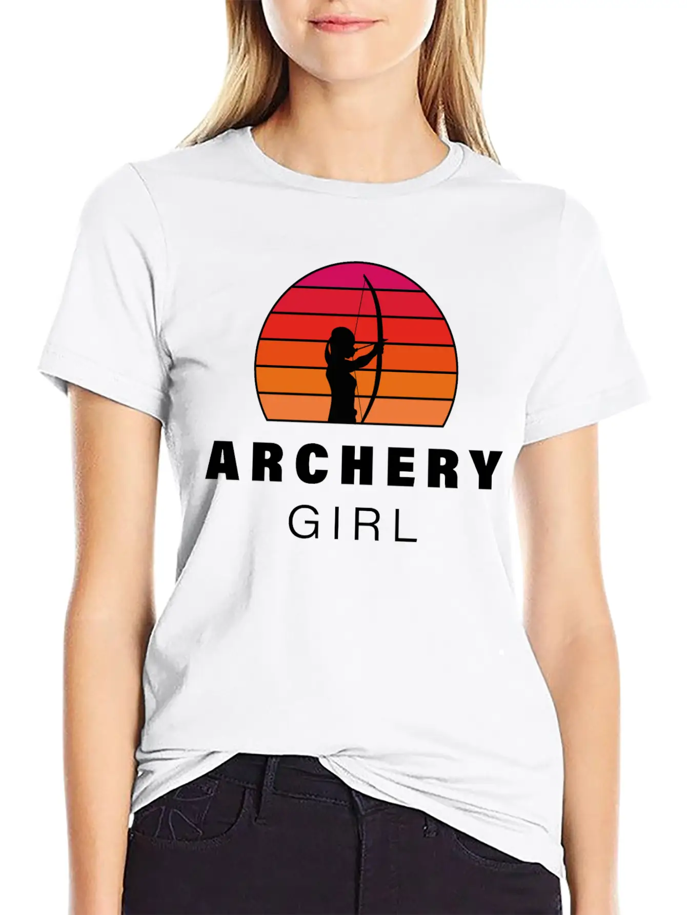 Archer Motif Silhouette Unisex Casual T-Shirt – Clean Design For Daily Comfort
