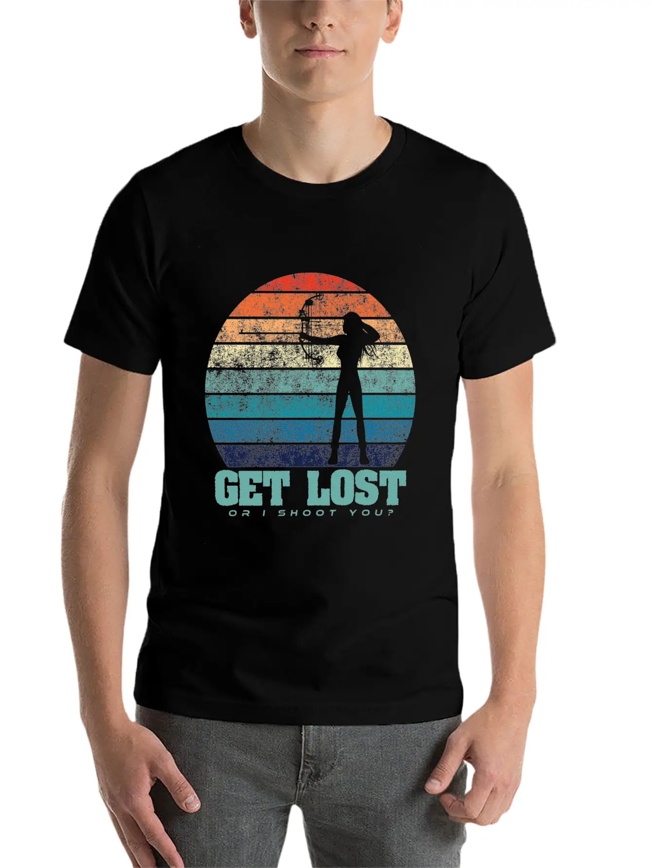 Archer Shirt Get Lost Or I Shoot You Archery Hunti Unisex Casual T-Shirt – Clean Design For Daily Comfort