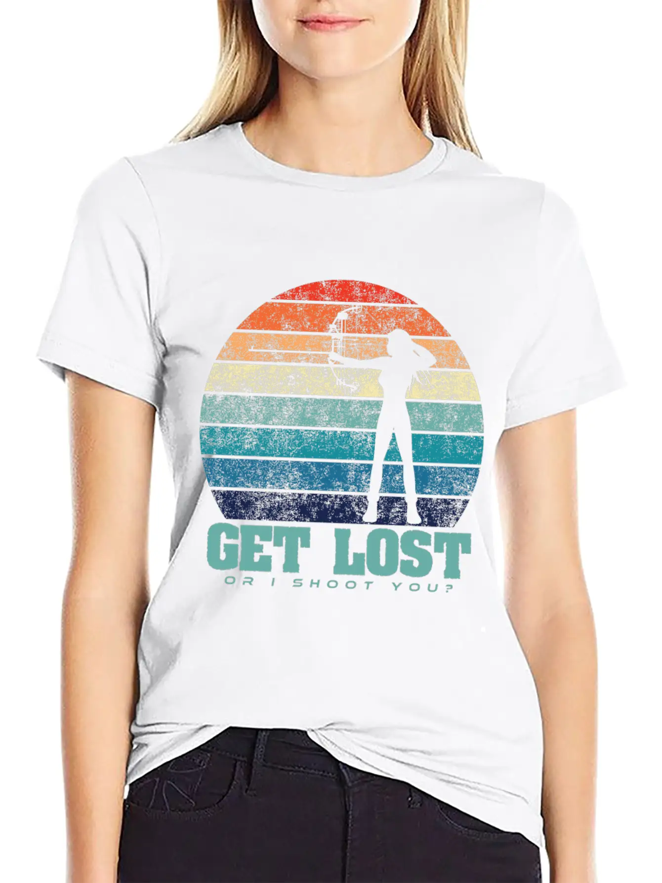 Archer Shirt Get Lost Or I Shoot You Archery Hunti Unisex Casual T-Shirt – Clean Design For Daily Comfort
