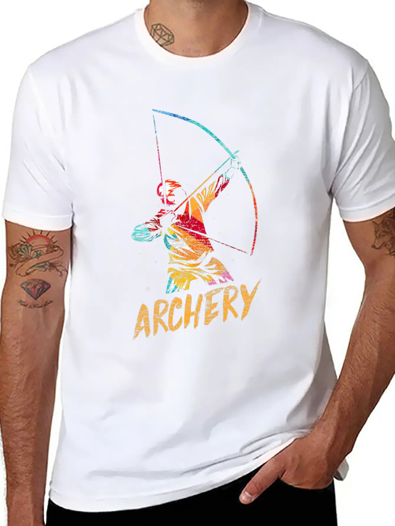 Archery Arc Sports Longbow Bow Gift Soft Cotton Short Sleeve Tee – Unisex Wardrobe Staple