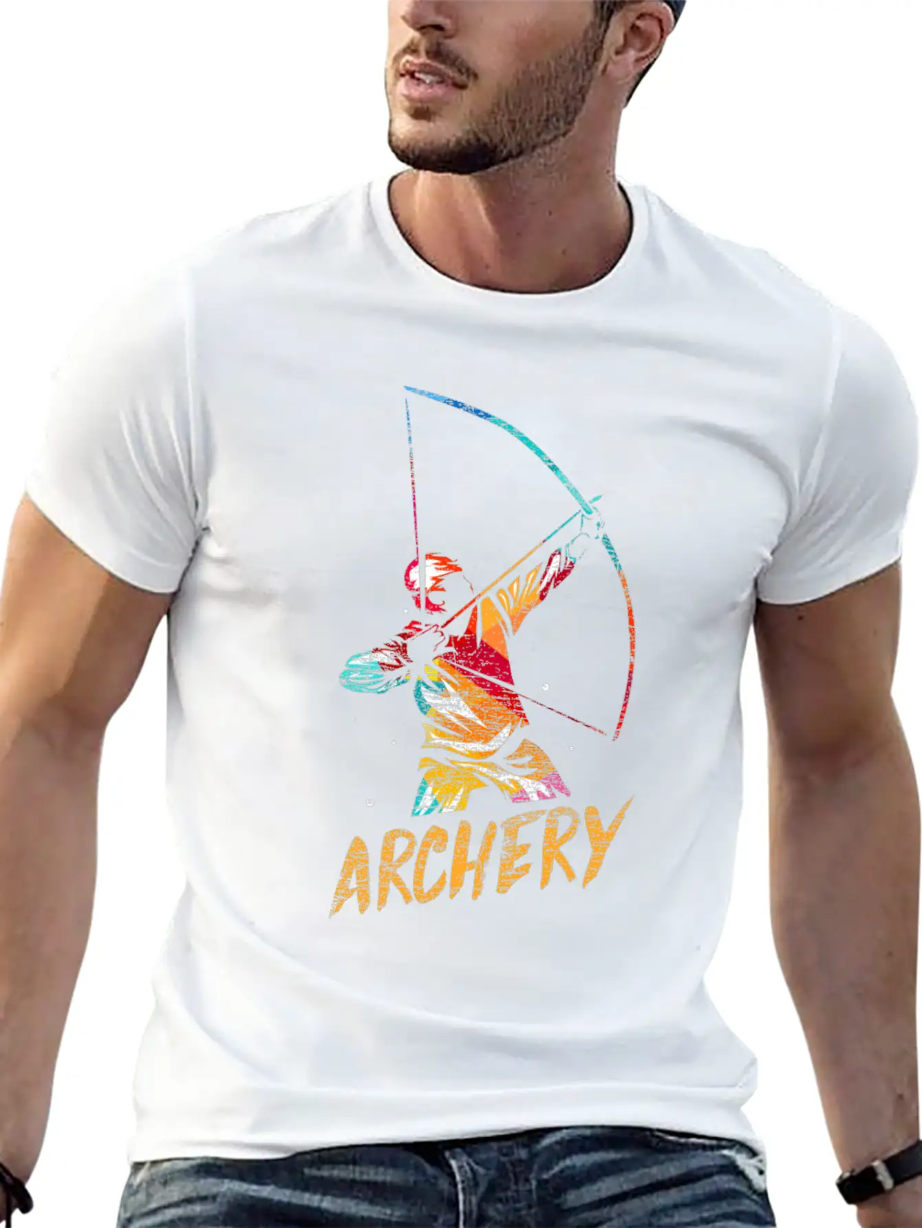 Archery Arc Sports Longbow Bow Gift Soft Cotton Short Sleeve Tee – Unisex Wardrobe Staple
