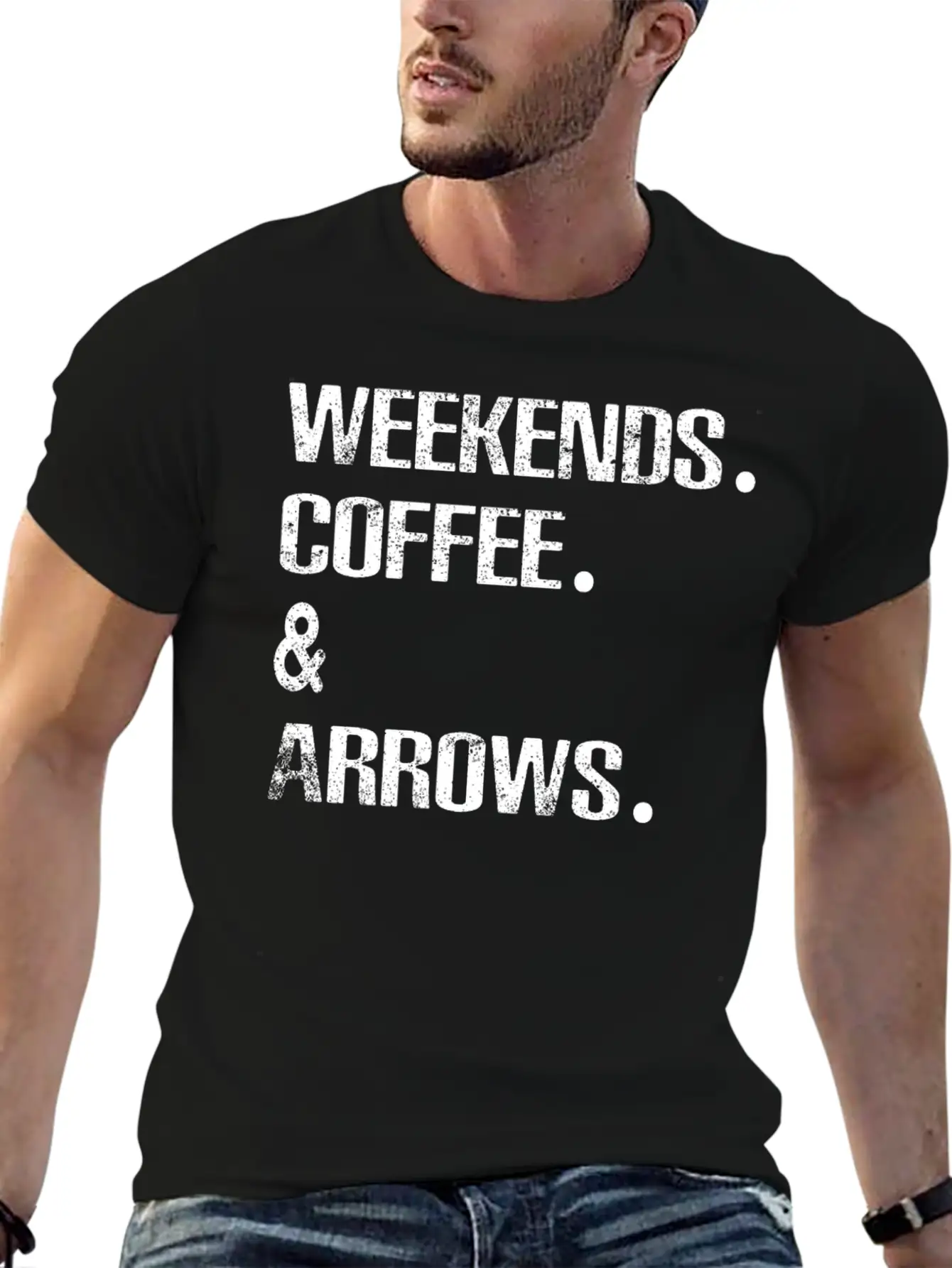 Archery Arrows Lovers Weekends And Coffee Basic Graphic T-Shirt – Daily Comfort In Soft Cotton