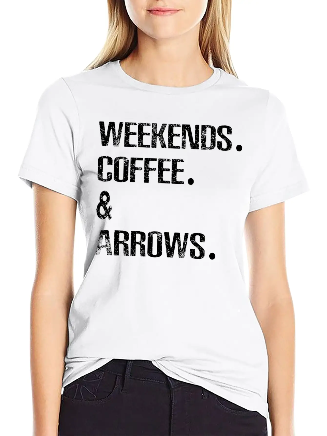 Archery Arrows Lovers Weekends And Coffee Basic Graphic T-Shirt – Daily Comfort In Soft Cotton