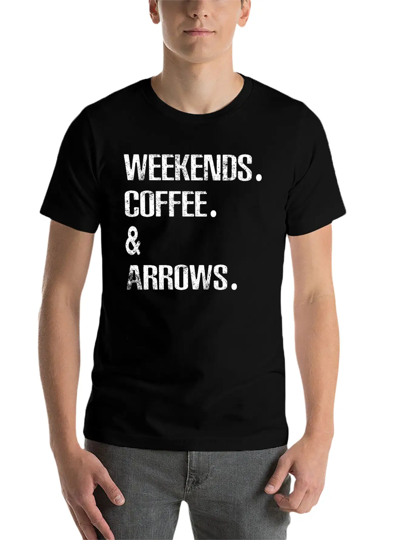 Archery Arrows Lovers Weekends And Coffee Basic Graphic T-Shirt – Daily Comfort In Soft Cotton