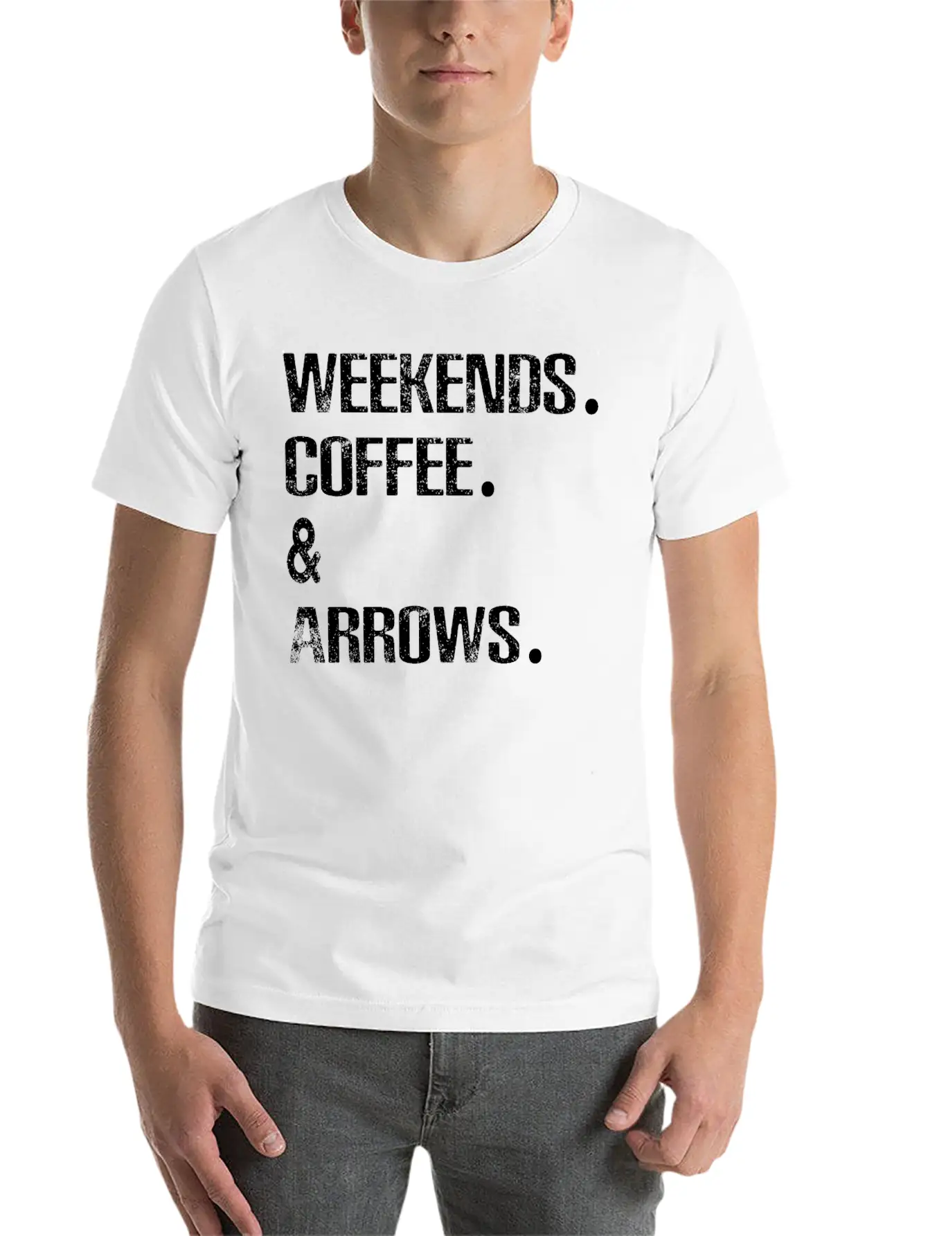 Archery Arrows Lovers Weekends And Coffee Basic Graphic T-Shirt – Daily Comfort In Soft Cotton