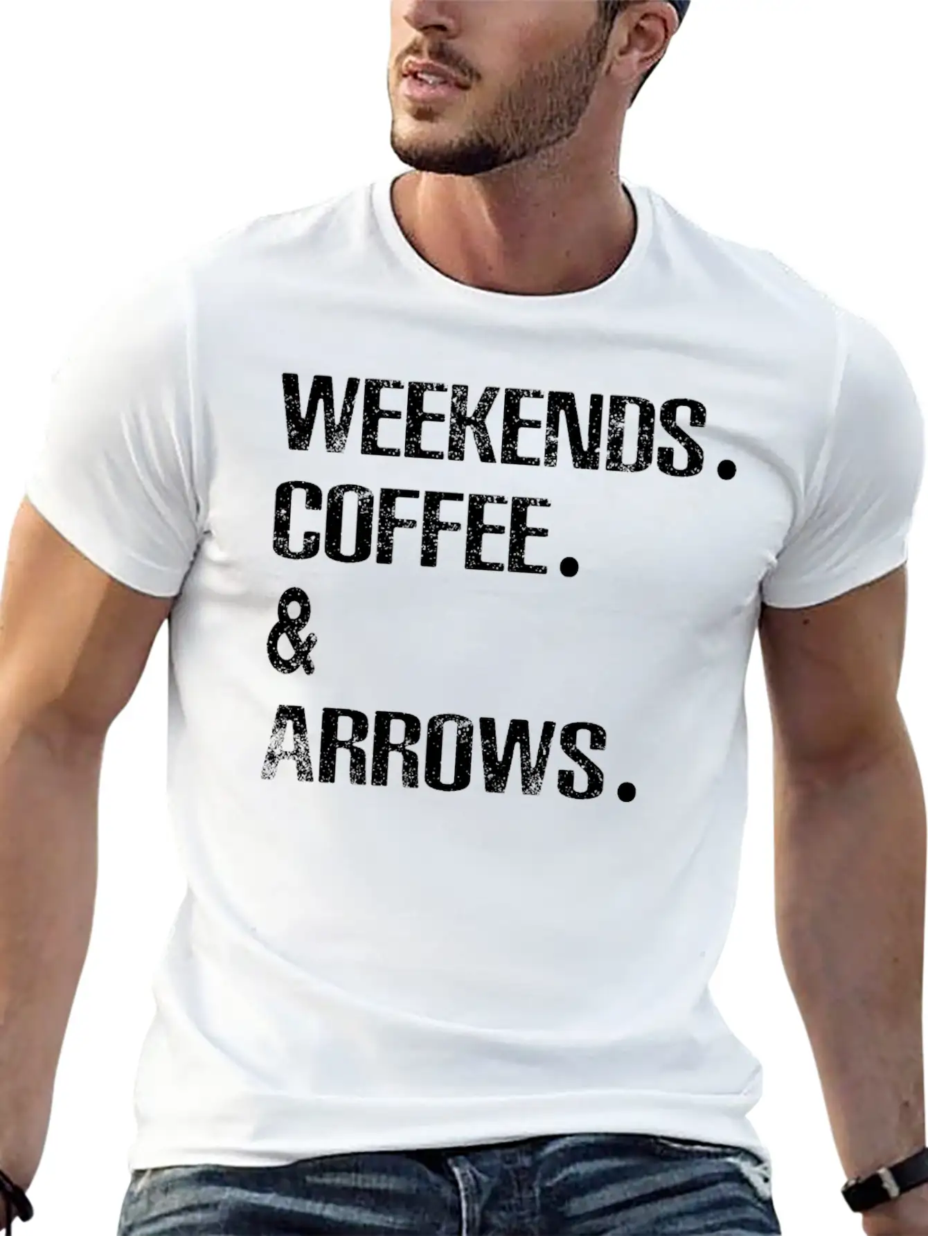 Archery Arrows Lovers Weekends And Coffee Basic Graphic T-Shirt – Daily Comfort In Soft Cotton