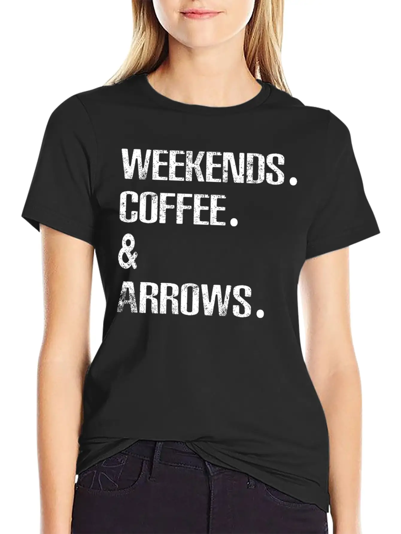 Archery Arrows Lovers Weekends And Coffee Basic Graphic T-Shirt – Daily Comfort In Soft Cotton