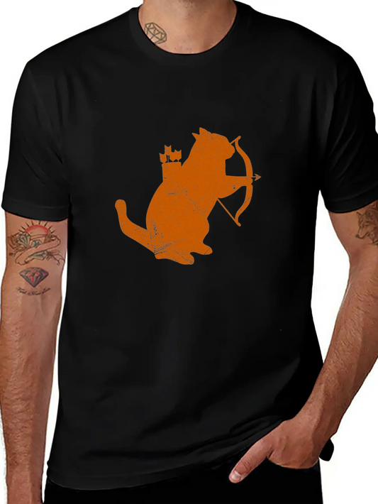 Archery Cat Archer Cat Lover Funny Gift Idea Unisex Casual T-Shirt – Clean Design For Daily Comfort