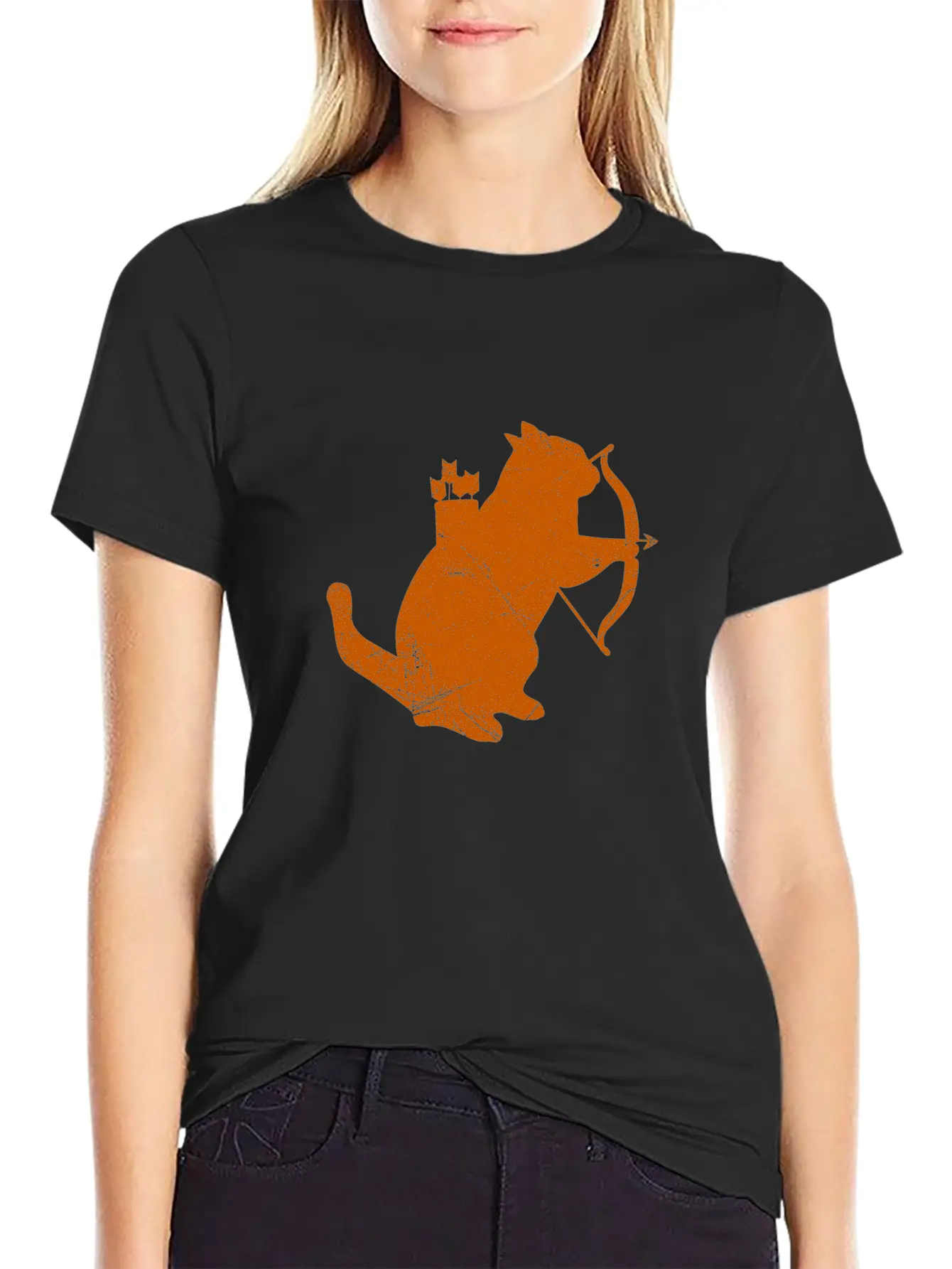 Archery Cat Archer Cat Lover Funny Gift Idea Unisex Casual T-Shirt – Clean Design For Daily Comfort