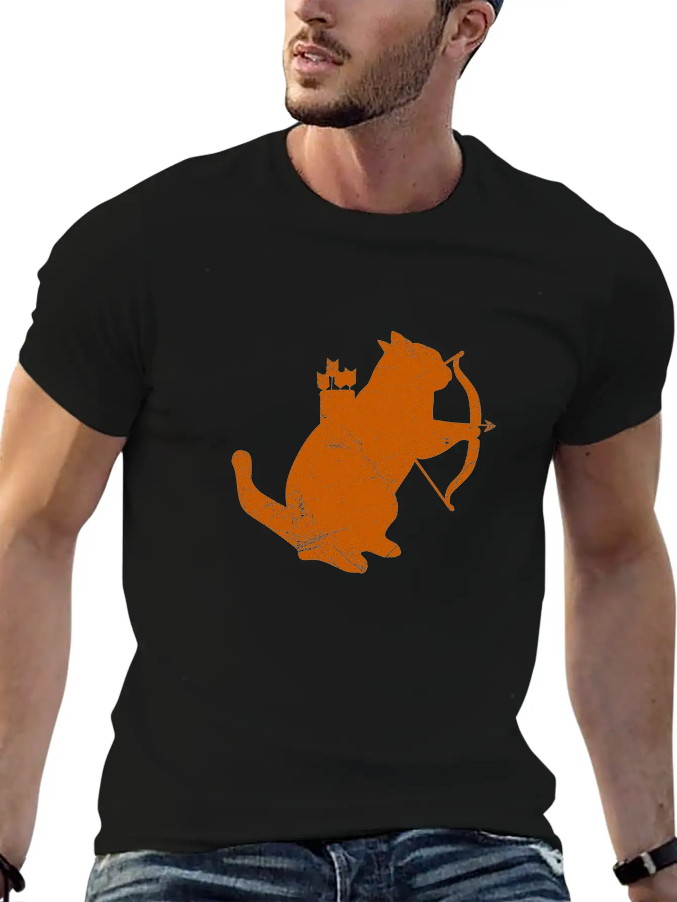 Archery Cat Archer Cat Lover Funny Gift Idea Unisex Casual T-Shirt – Clean Design For Daily Comfort