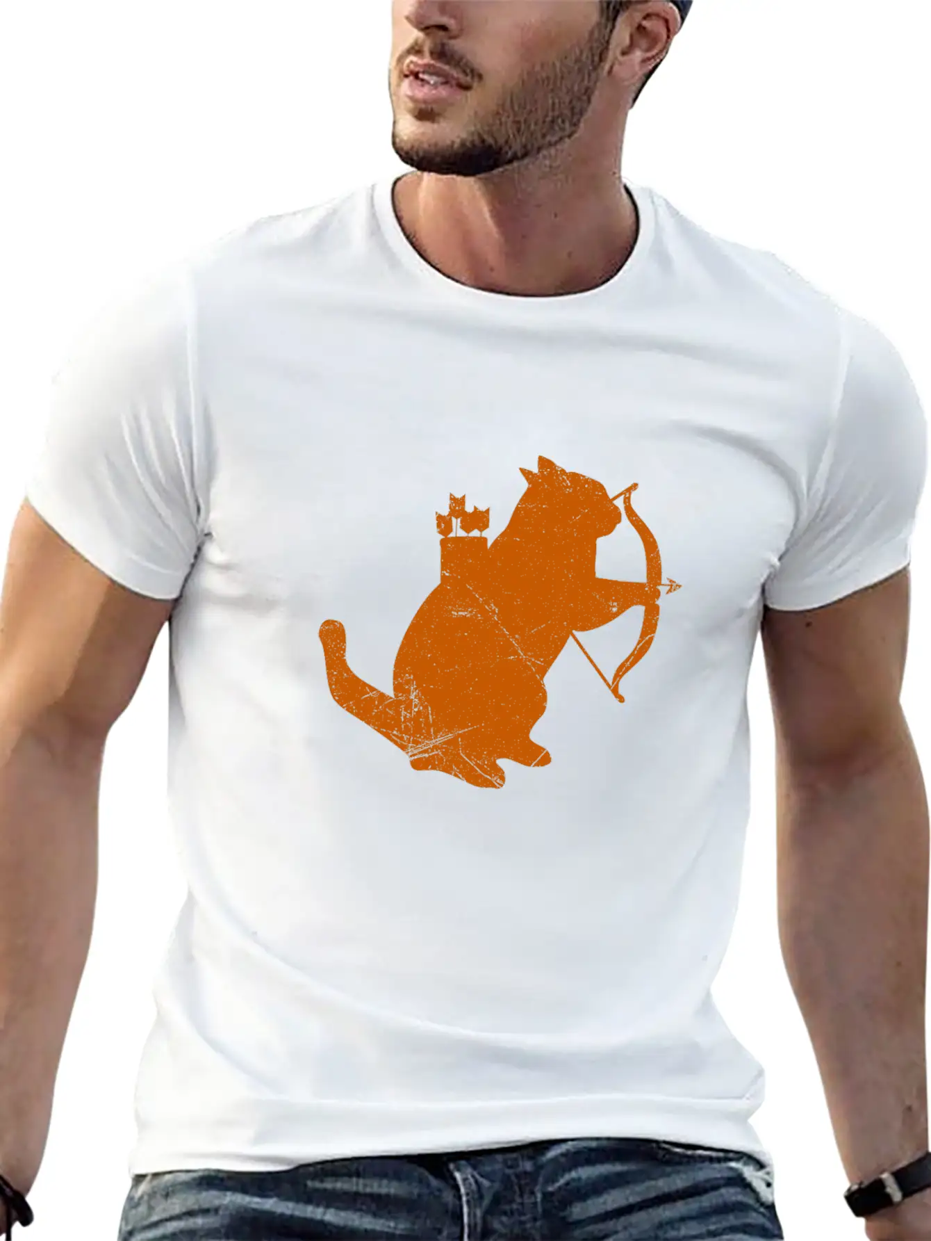 Archery Cat Archer Cat Lover Funny Gift Idea Unisex Casual T-Shirt – Clean Design For Daily Comfort