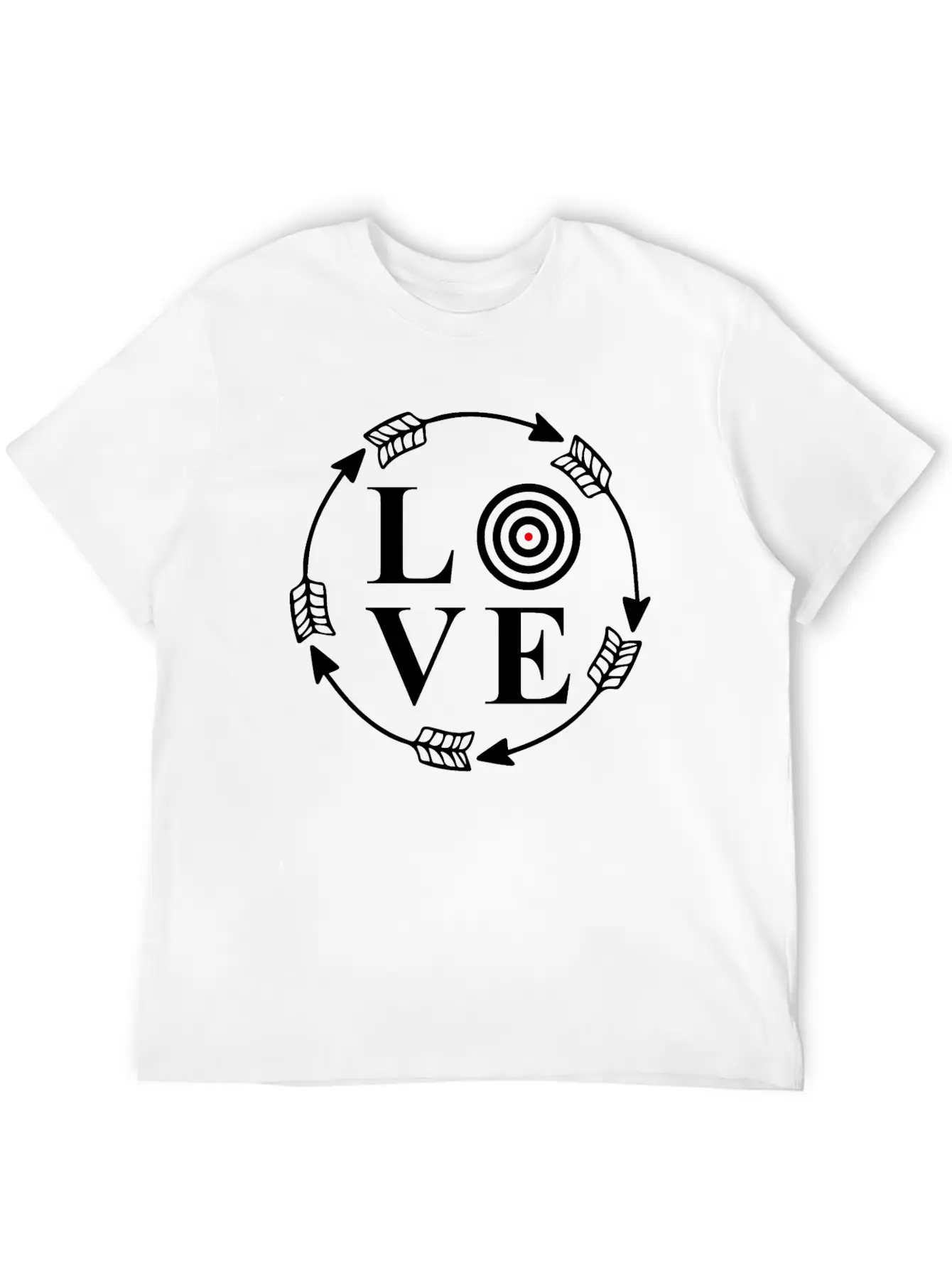 Archery Love Arrows And Target Tribal Tattoo Gift Modern Fit Casual T-Shirt – Clean And Versatile Design