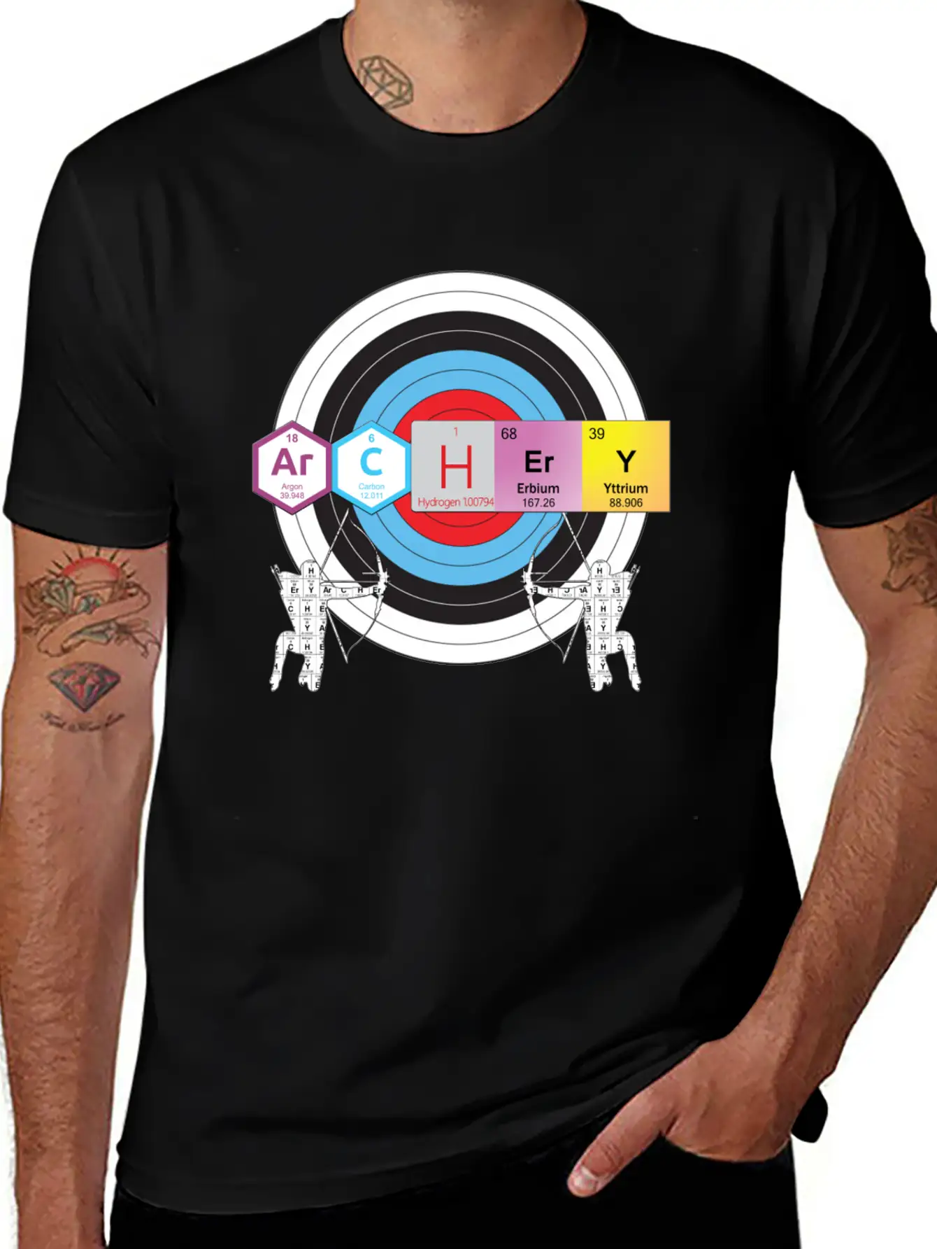 Archery Periodic Table Of Elements Nerd Unisex Casual T-Shirt – Clean Design For Daily Comfort
