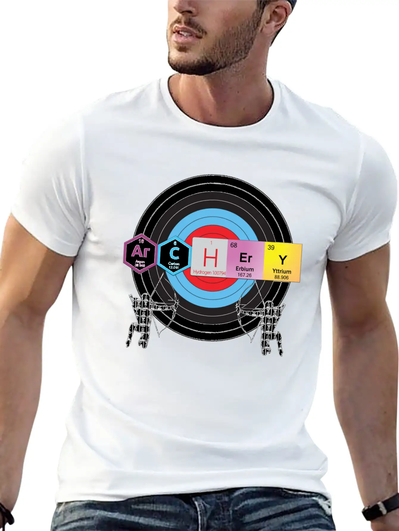 Archery Periodic Table Of Elements Nerd Unisex Casual T-Shirt – Clean Design For Daily Comfort
