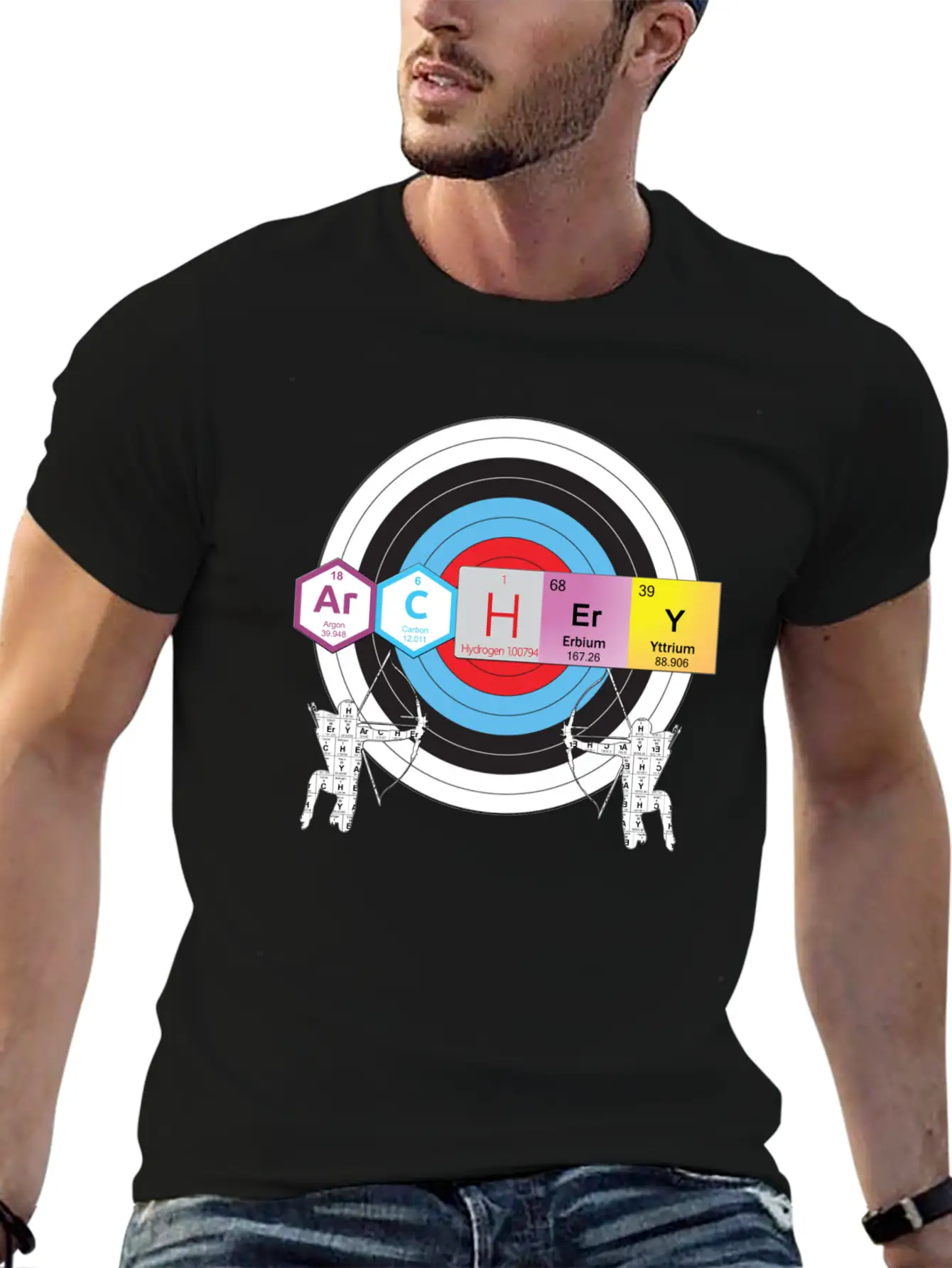 Archery Periodic Table Of Elements Nerd Unisex Casual T-Shirt – Clean Design For Daily Comfort