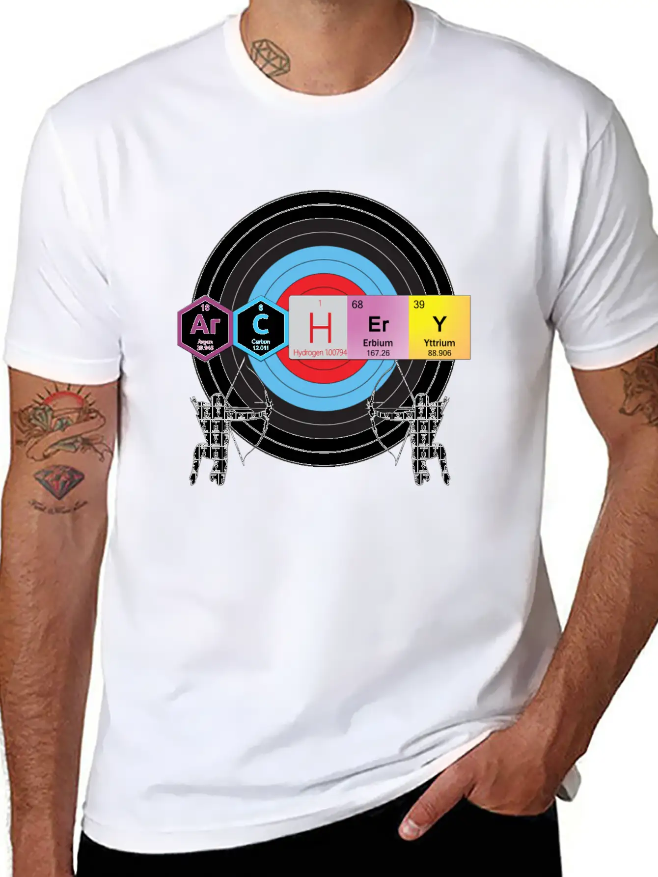 Archery Periodic Table Of Elements Nerd Unisex Casual T-Shirt – Clean Design For Daily Comfort