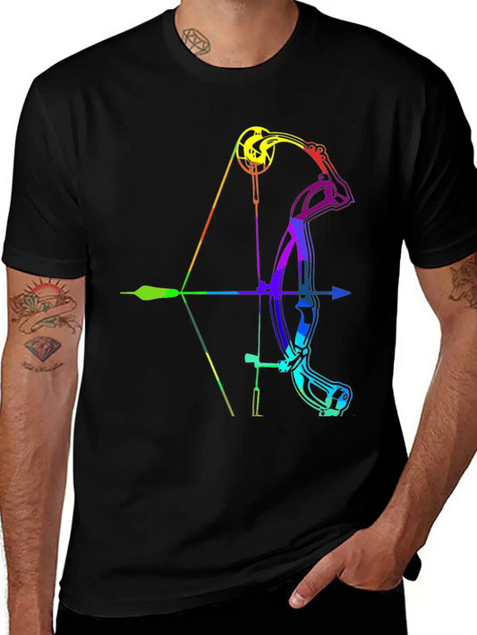 Archery Rainbow Colors Polygon Sport Soft Cotton Short Sleeve Tee – Unisex Wardrobe Staple