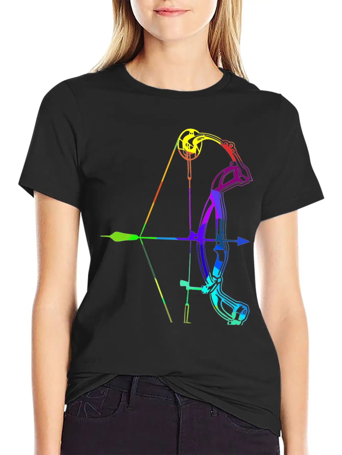 Archery Rainbow Colors Polygon Sport Soft Cotton Short Sleeve Tee – Unisex Wardrobe Staple