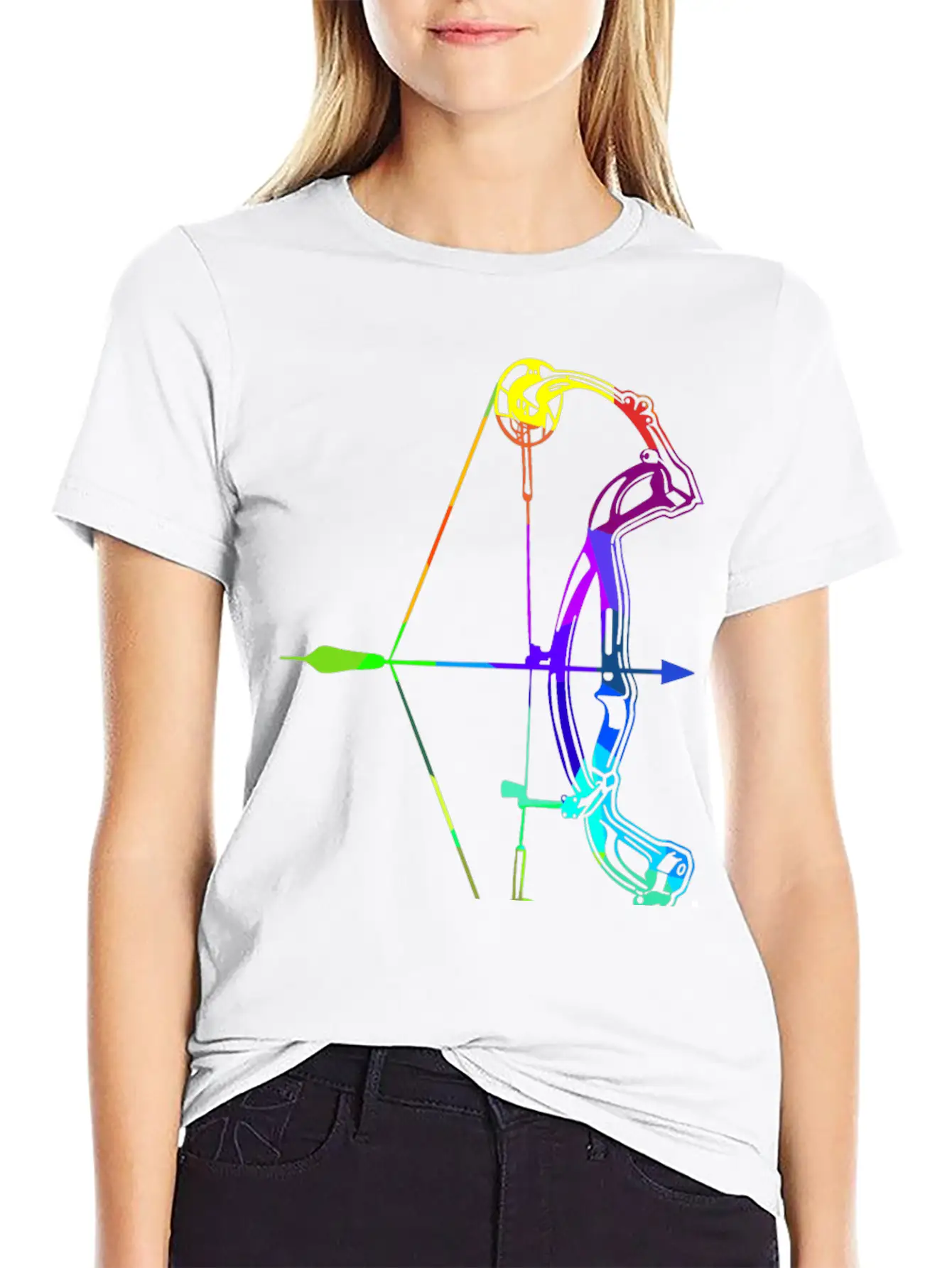 Archery Rainbow Colors Polygon Sport Soft Cotton Short Sleeve Tee – Unisex Wardrobe Staple