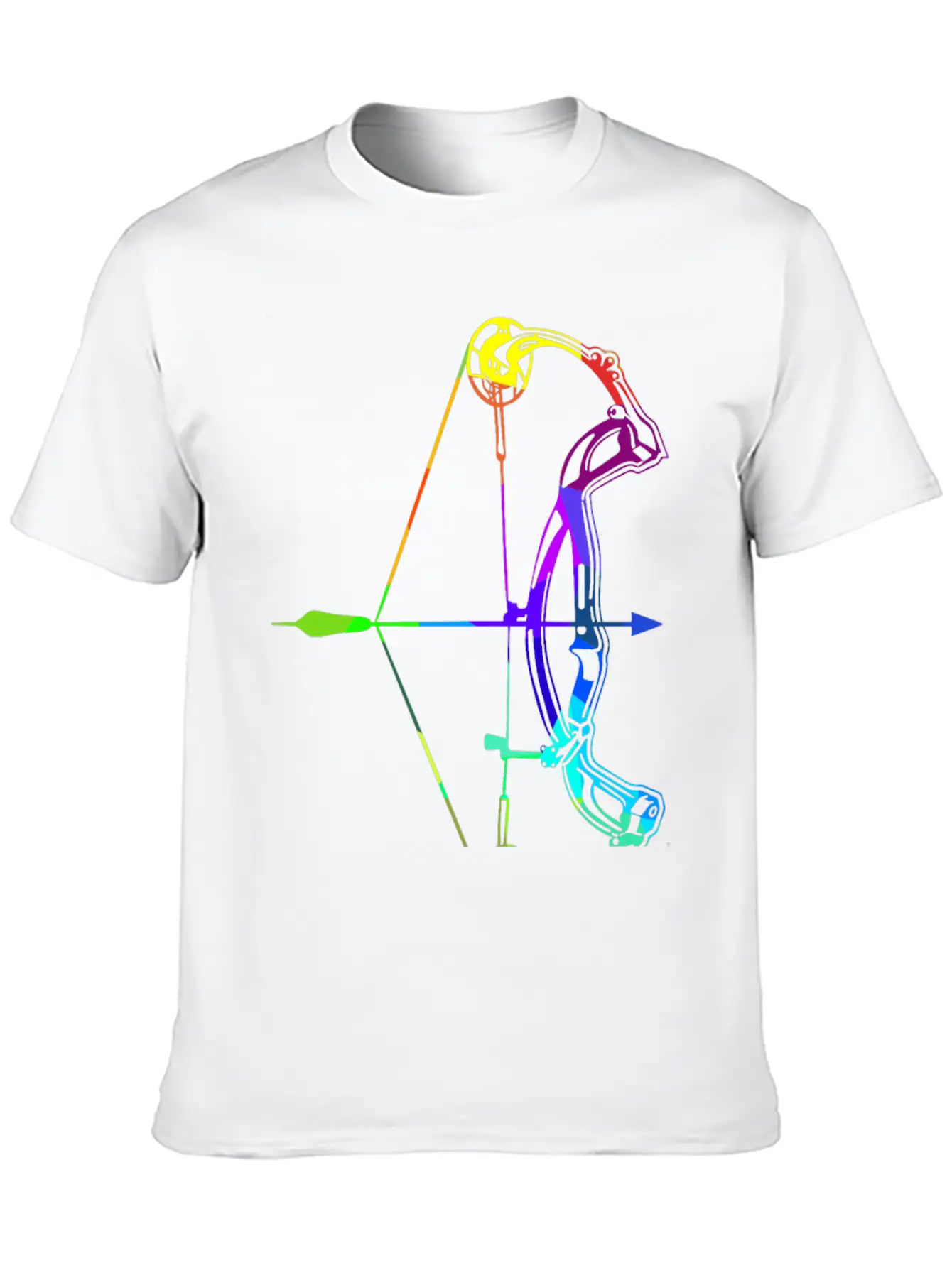 Archery Rainbow Colors Polygon Sport Soft Cotton Short Sleeve Tee – Unisex Wardrobe Staple