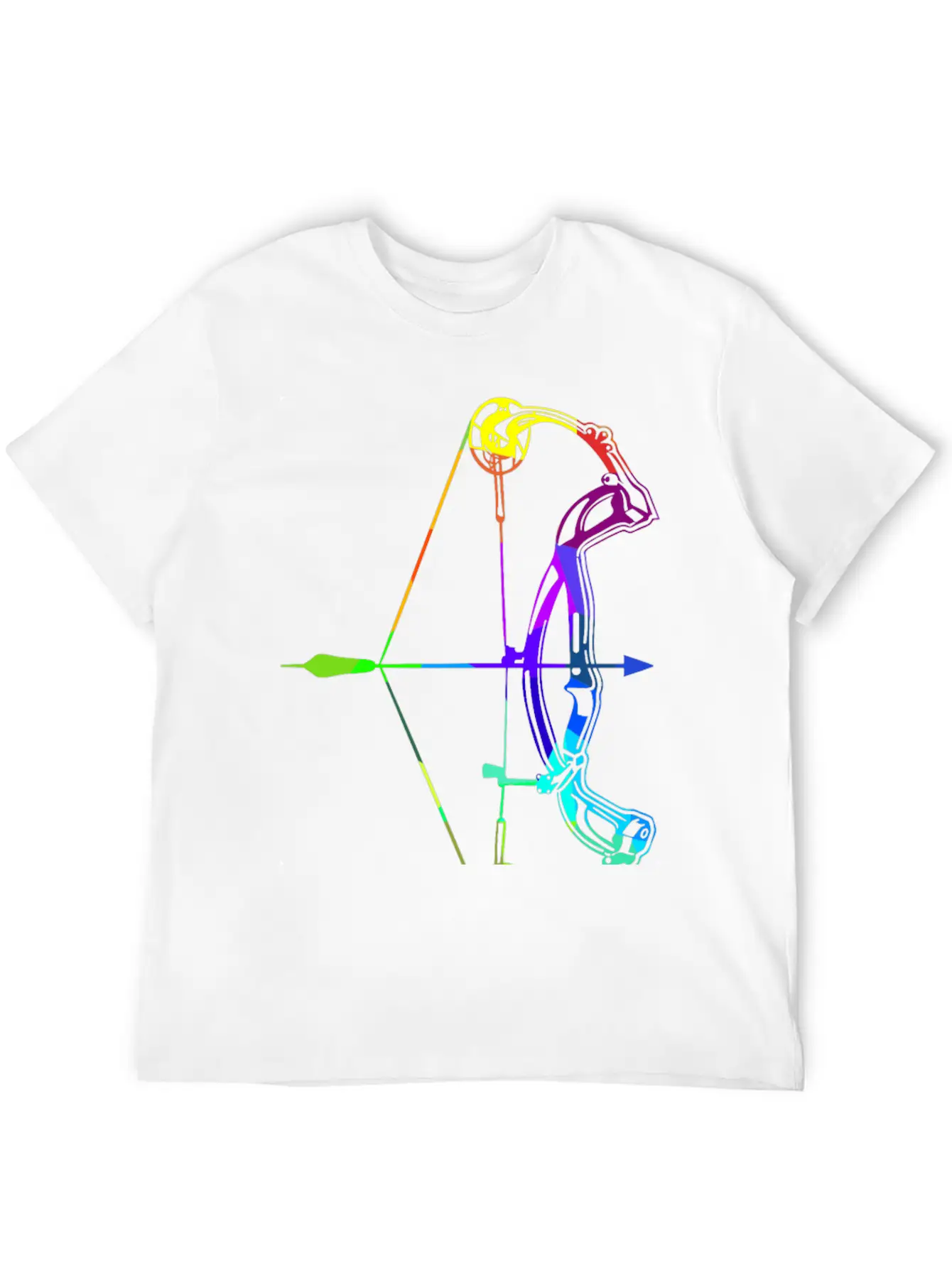 Archery Rainbow Colors Polygon Sport Soft Cotton Short Sleeve Tee – Unisex Wardrobe Staple