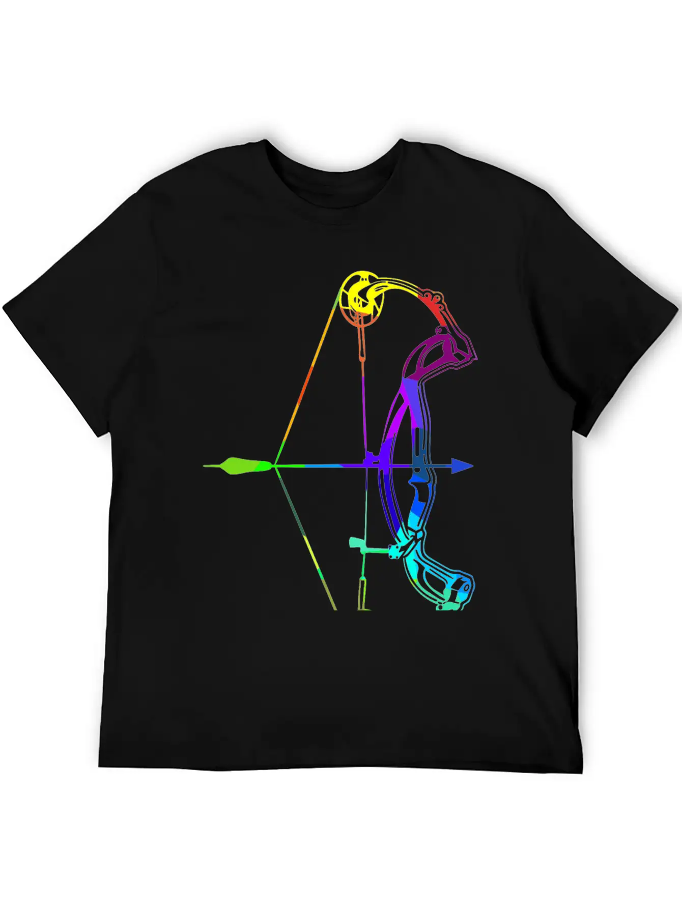 Archery Rainbow Colors Polygon Sport Soft Cotton Short Sleeve Tee – Unisex Wardrobe Staple