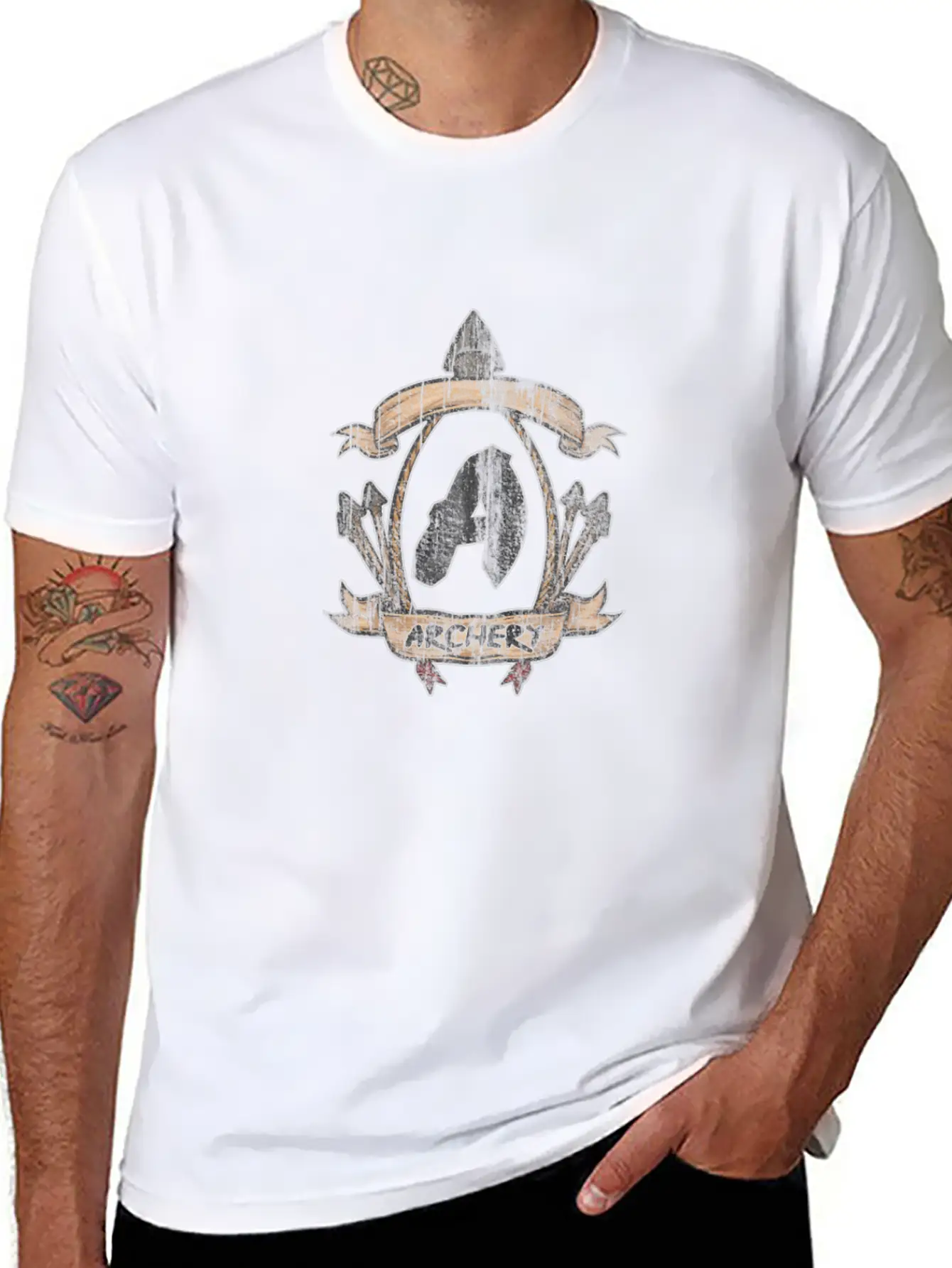 Archery Sport Bow Arrow Essential Cotton Tee For Daily Outfits – Unisex Style