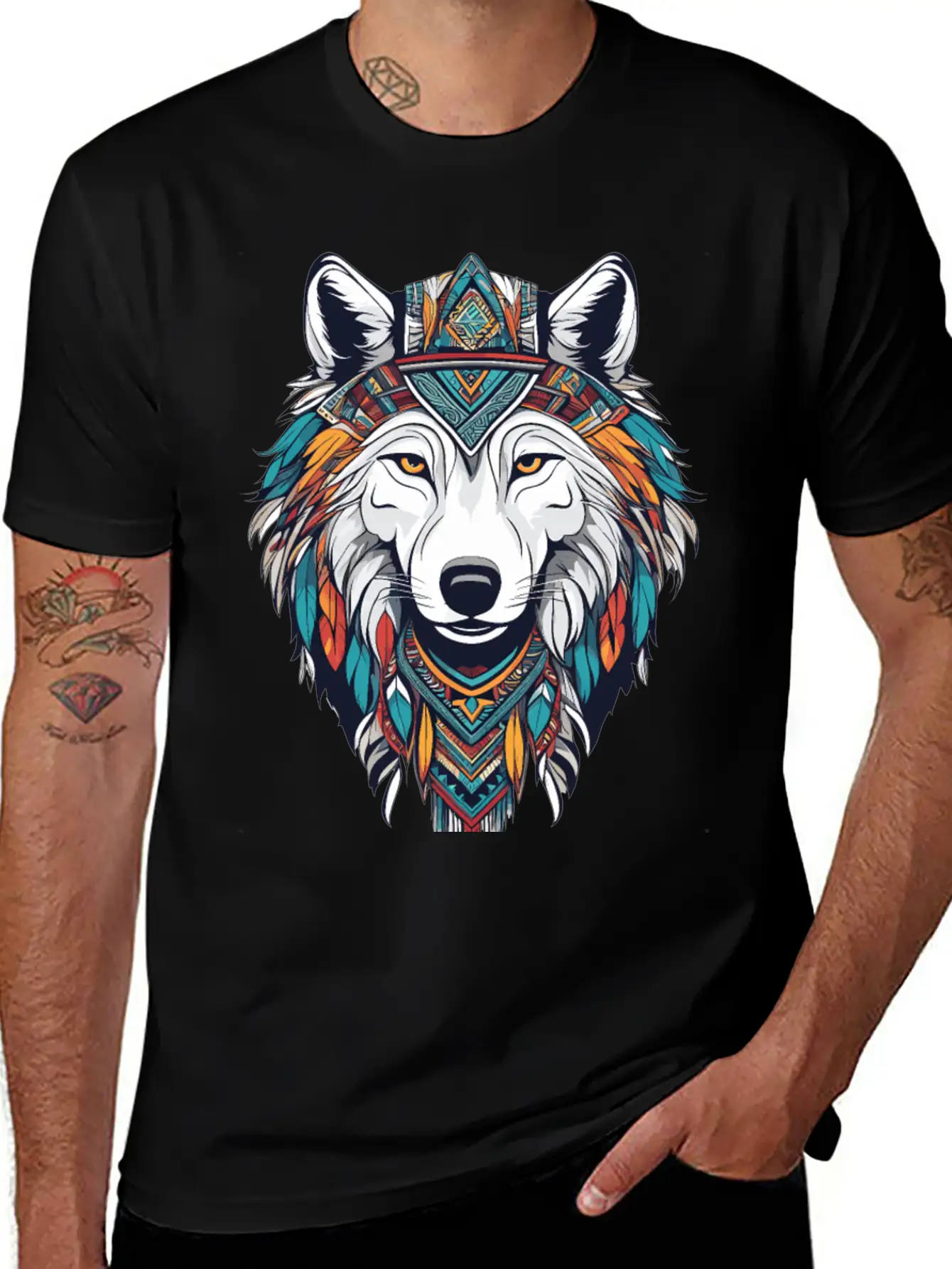 Arctic Wolf Lightweight Cotton T-Shirt – Daily Comfort Graphic Shirt