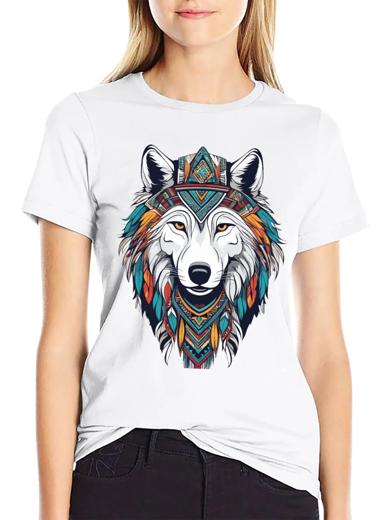 Arctic Wolf Lightweight Cotton T-Shirt – Daily Comfort Graphic Shirt