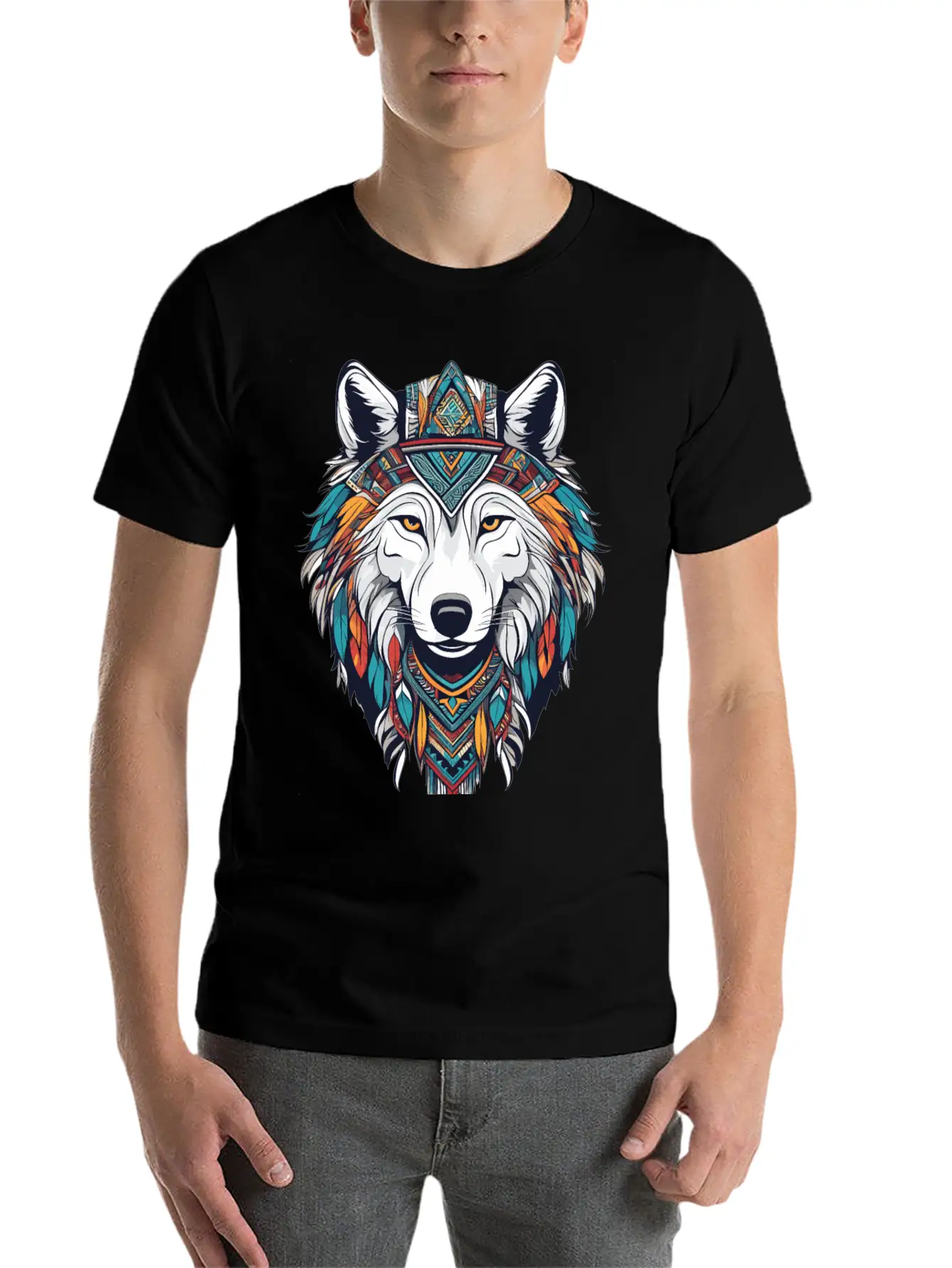 Arctic Wolf Lightweight Cotton T-Shirt – Daily Comfort Graphic Shirt