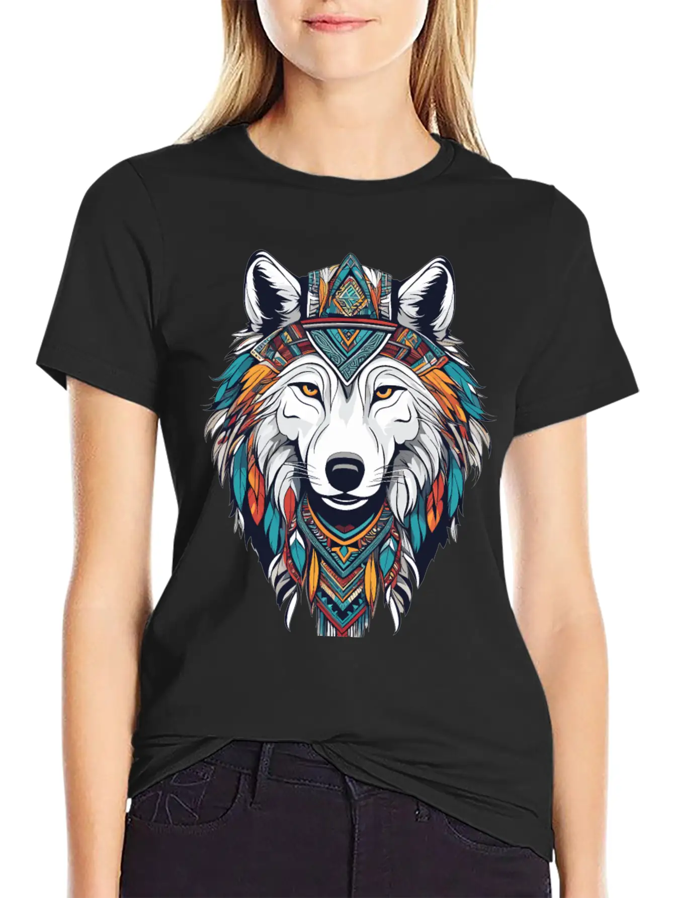 Arctic Wolf Lightweight Cotton T-Shirt – Daily Comfort Graphic Shirt