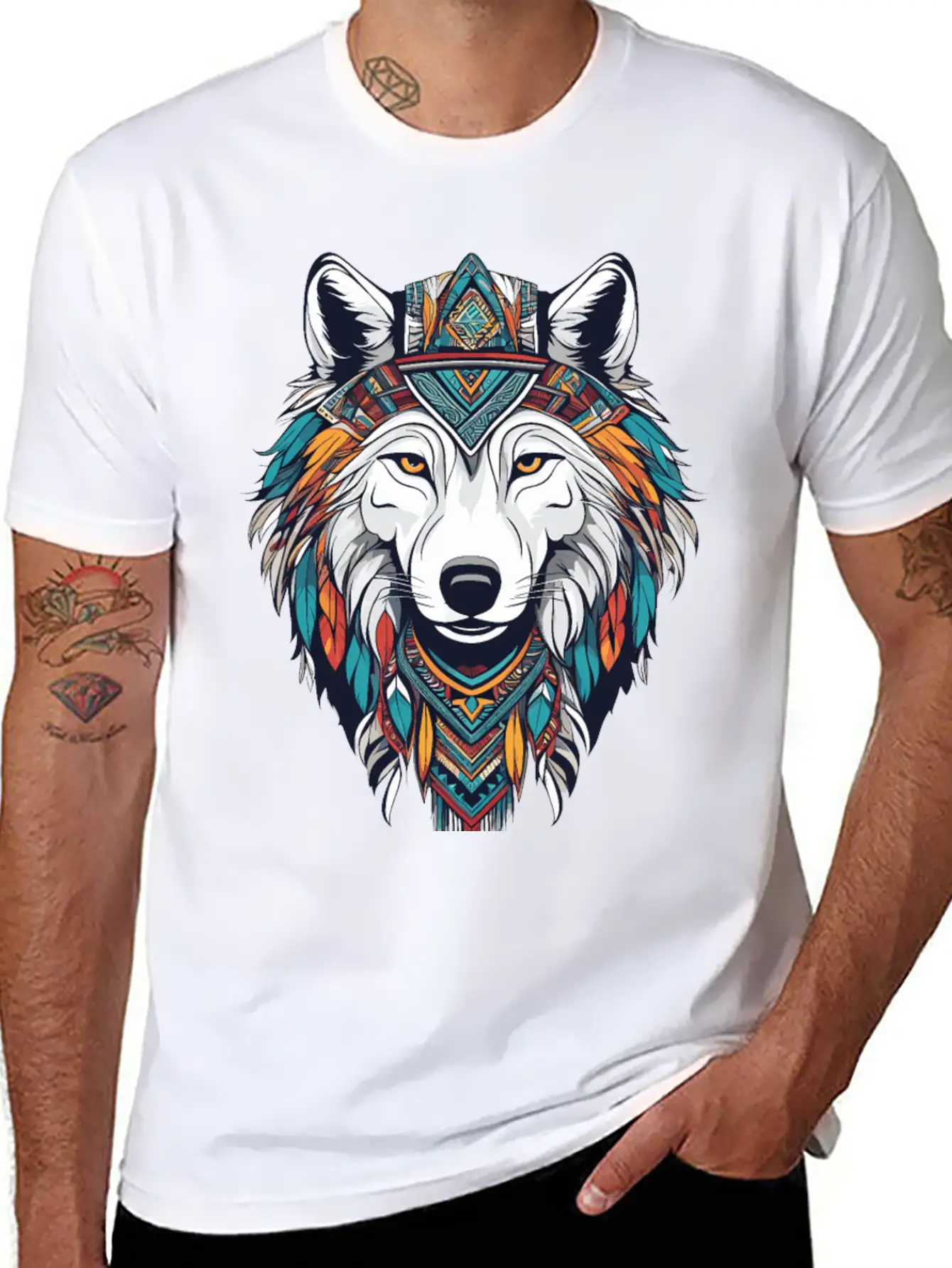 Arctic Wolf Lightweight Cotton T-Shirt – Daily Comfort Graphic Shirt